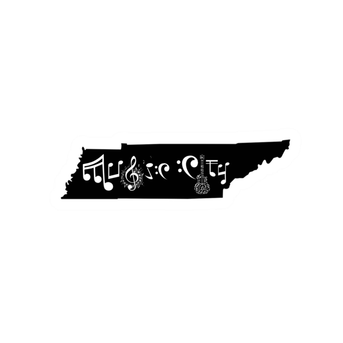 "Music City© Tennessee" Silhouette Kiss-Cut Sticker