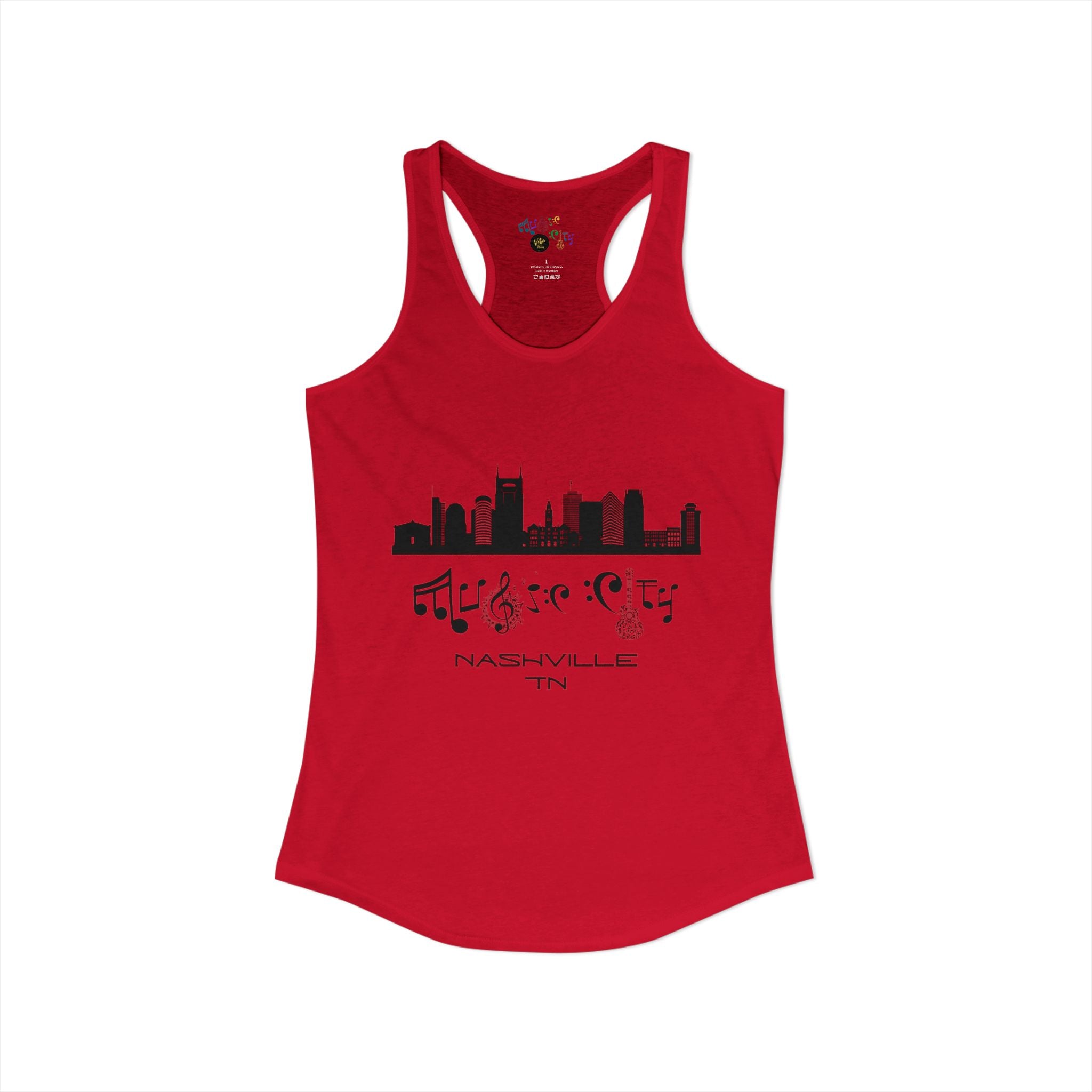"Music Cityscape" Nashville Skyline Racerback Tank Top