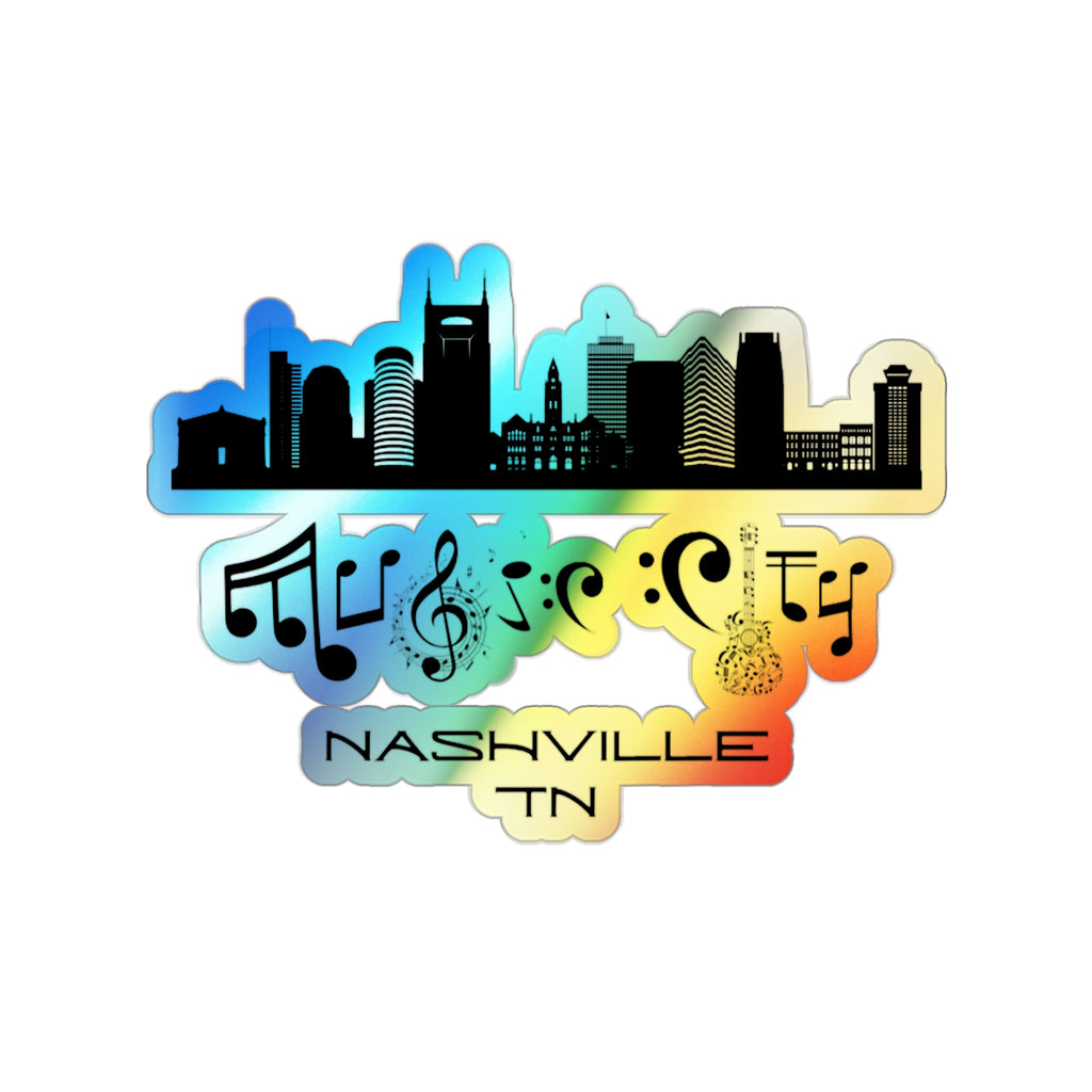 "Music City©" Skyline Holographic Sticker