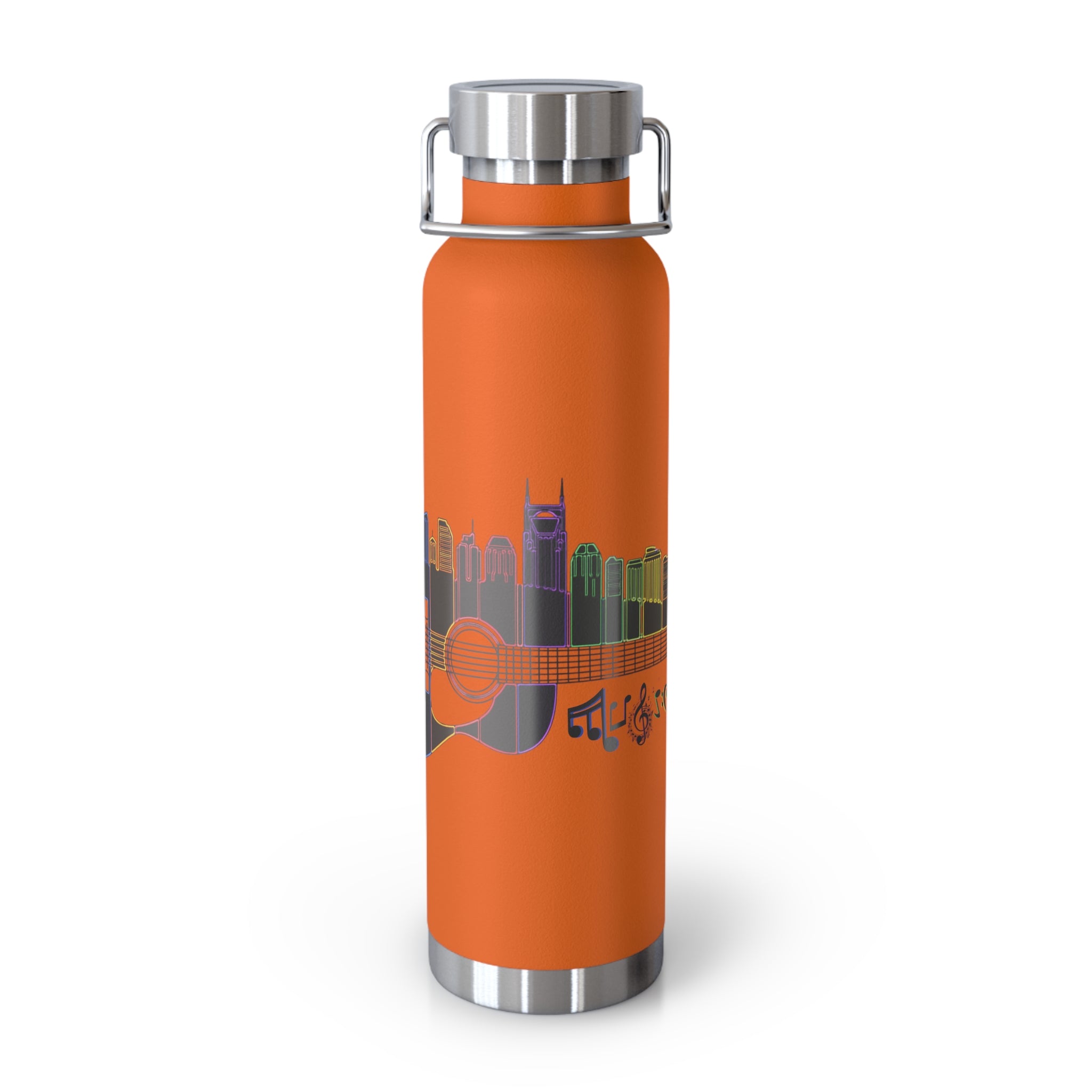Artistic Music City Skyline Guitar Vacuum-Insulated Bottle