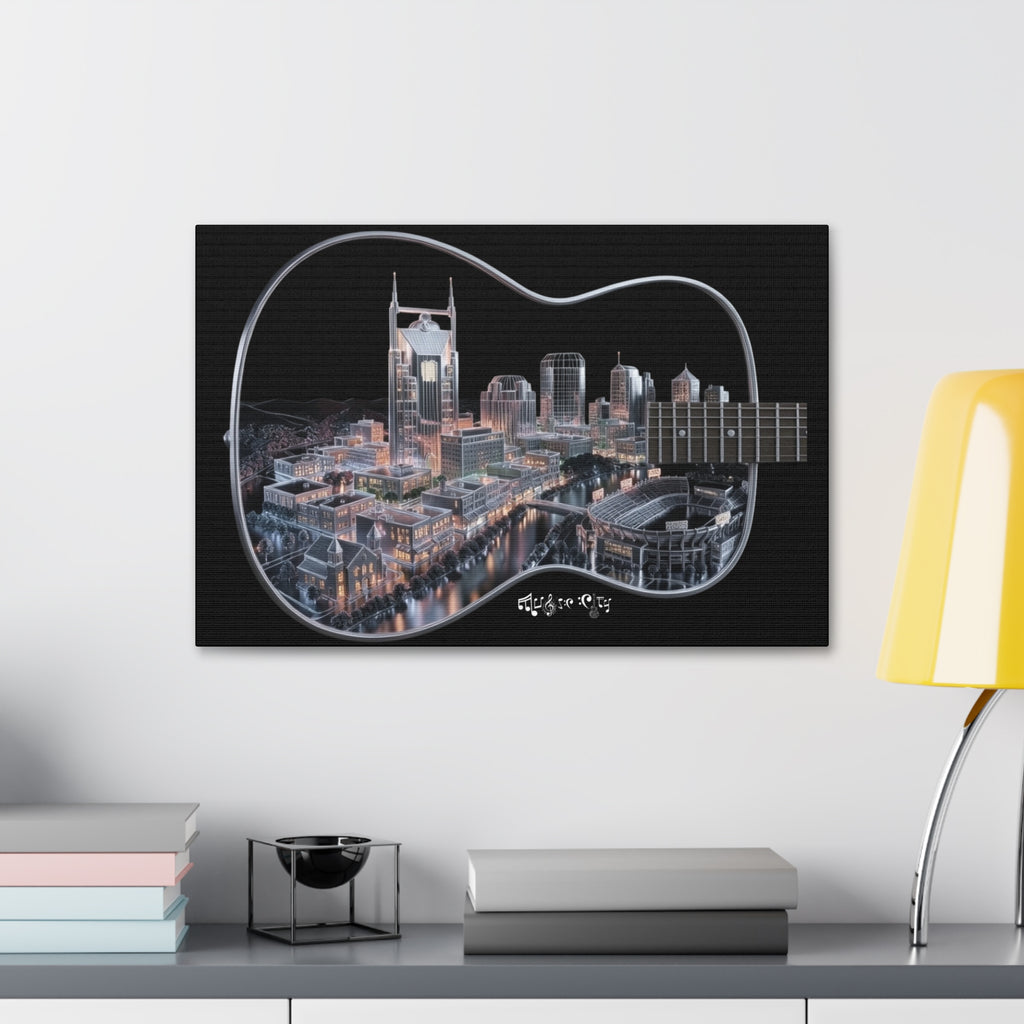 Music Cityscape Acoustic Wall Art