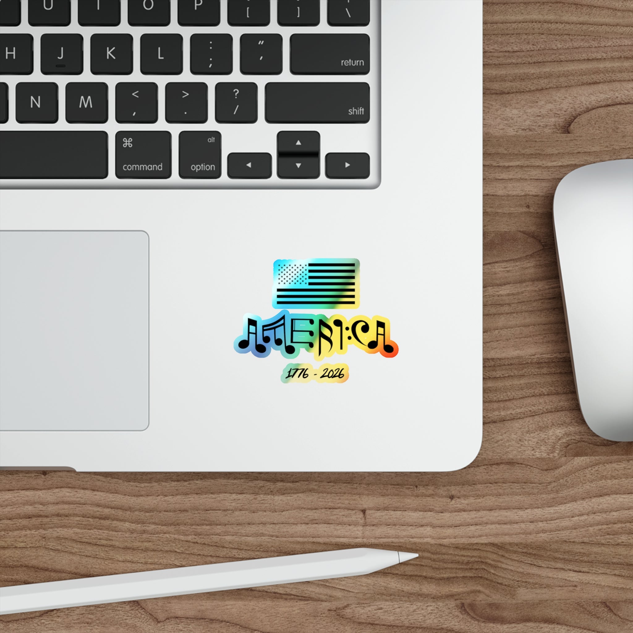 "American Pride & Harmony" Holographic Sticker