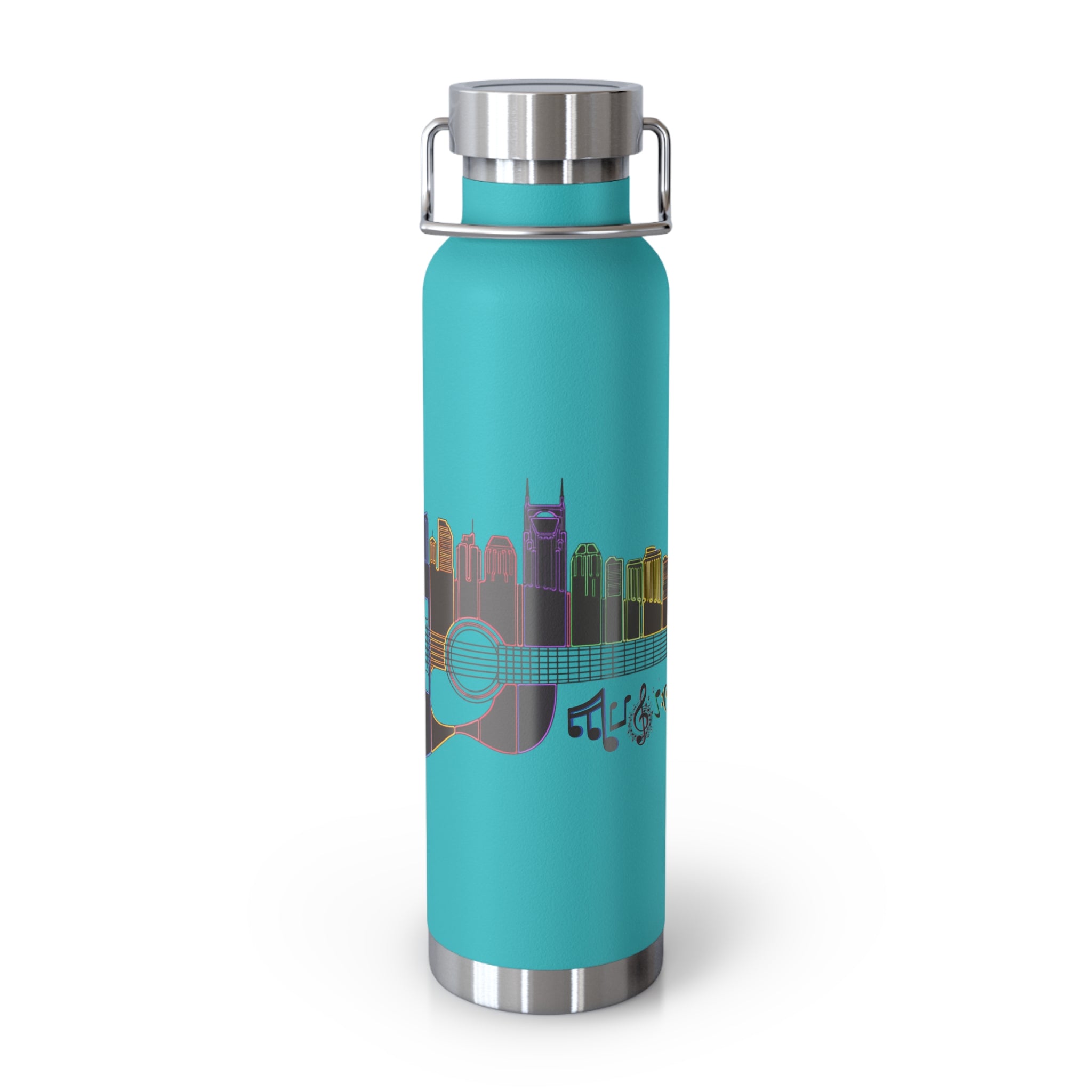 Artistic Music City Skyline Guitar Vacuum-Insulated Bottle