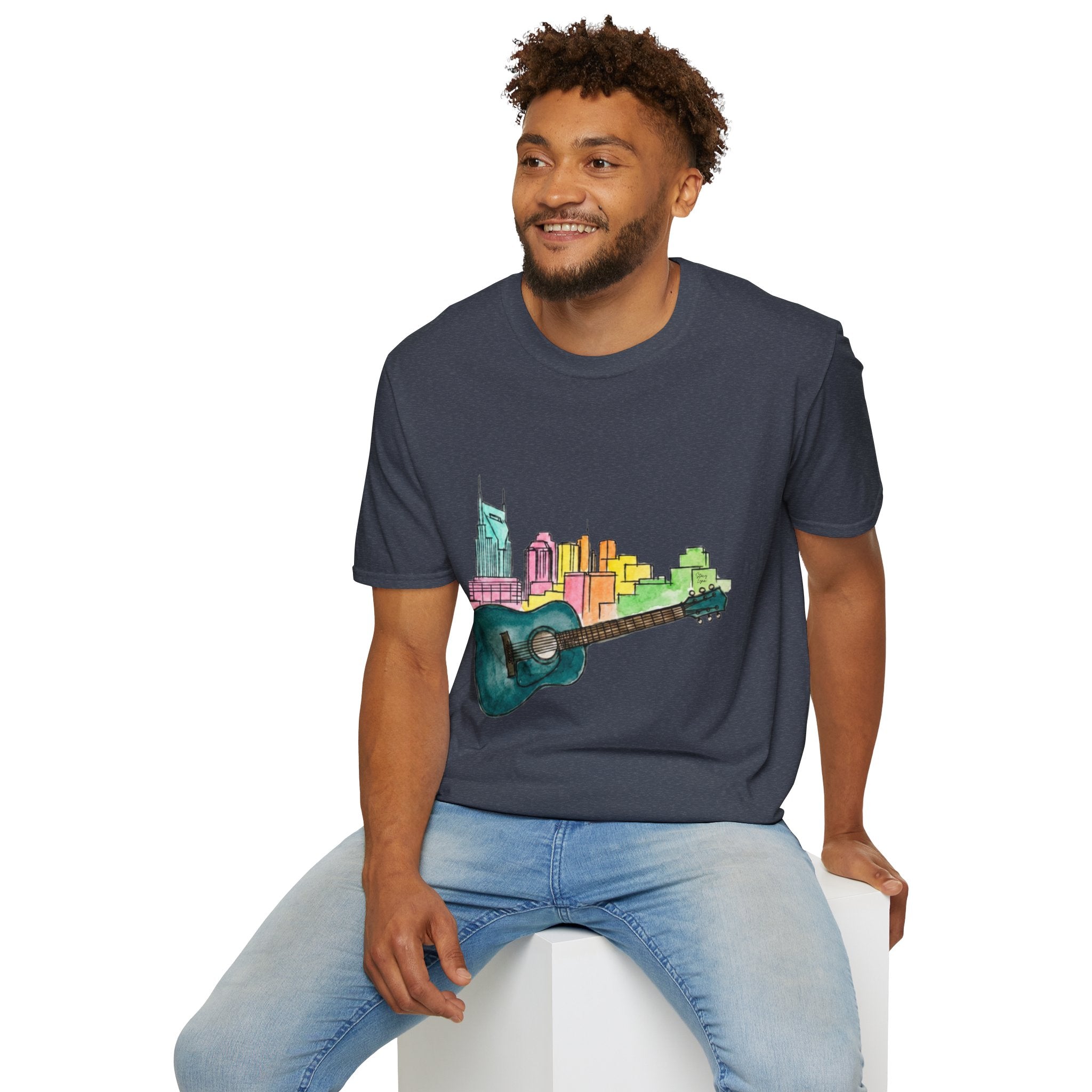 Watercolor MusicCityscape UnisexTee