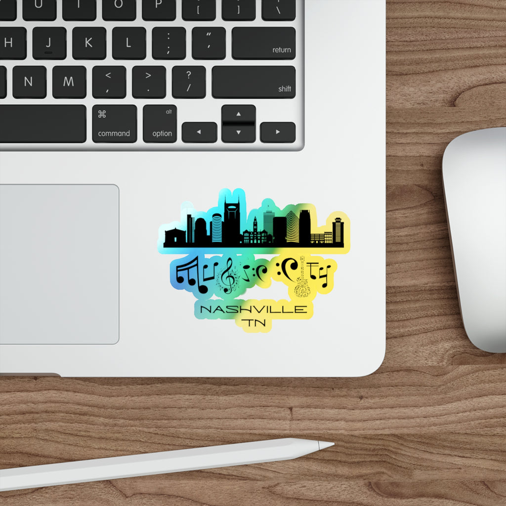 "Music City©" Skyline Holographic Sticker