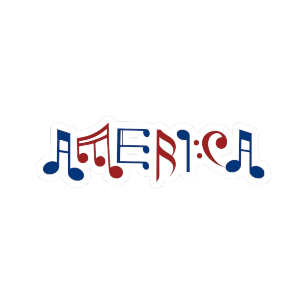 "America" Musical Notes Kiss-Cut Sticker