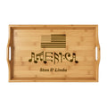 "Stars & Notes" Laser-Engraved Bamboo Serving Tray