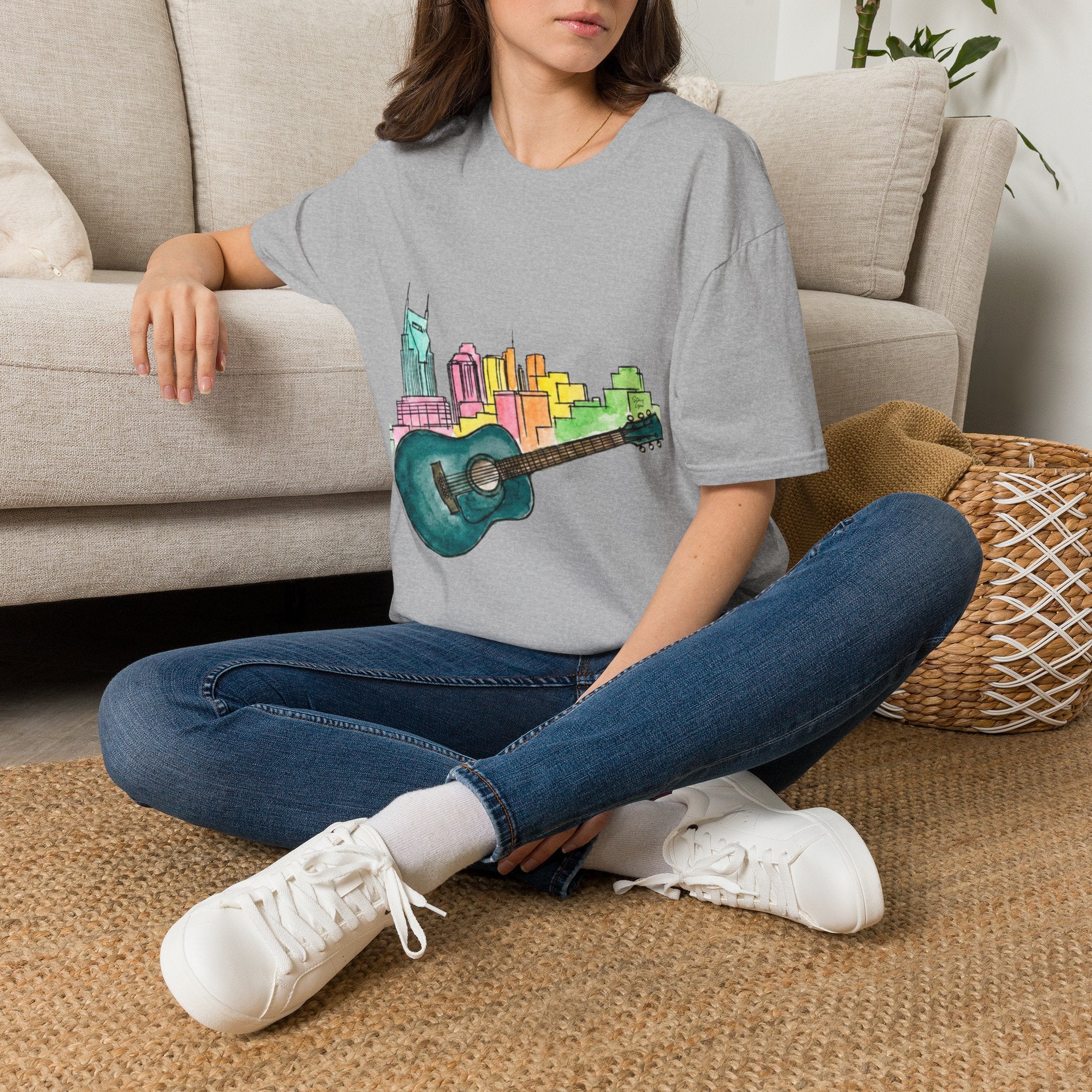 Watercolor MusicCityscape UnisexTee