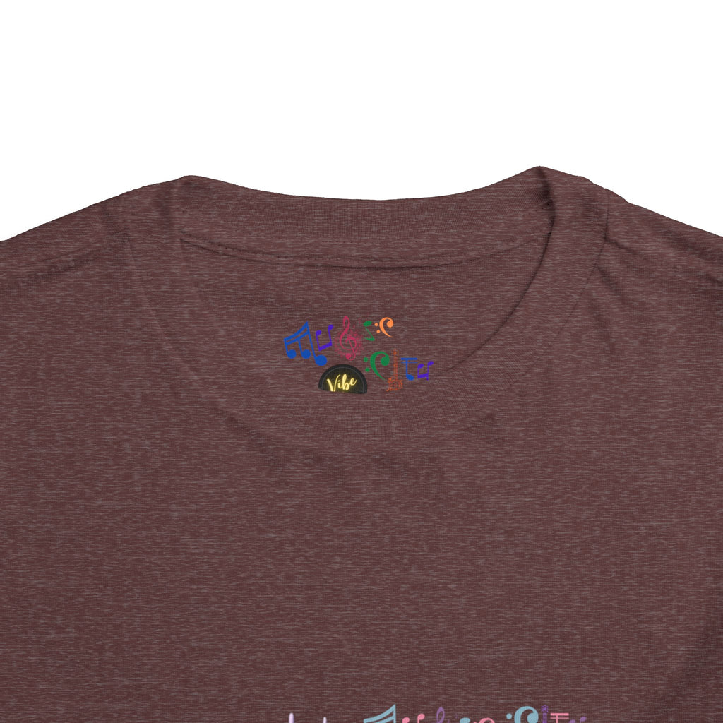 Girl's Toddler Tee with Pastel MusicCityscape