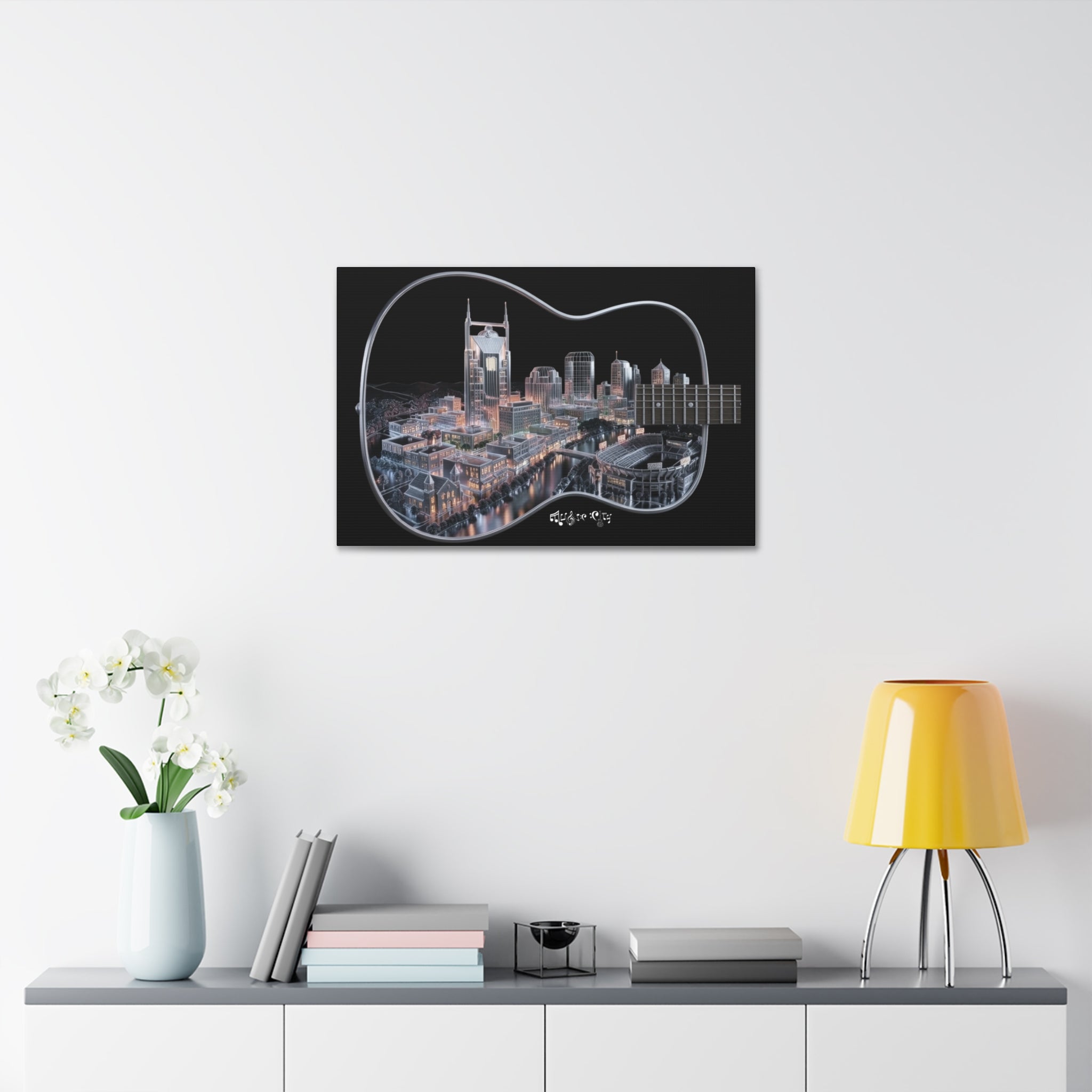 Music Cityscape Acoustic Wall Art