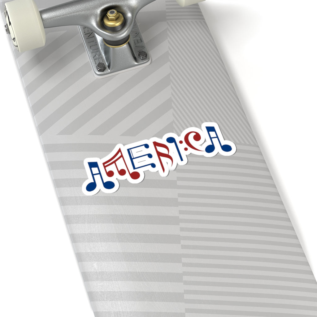 "America" Musical Notes Kiss-Cut Sticker