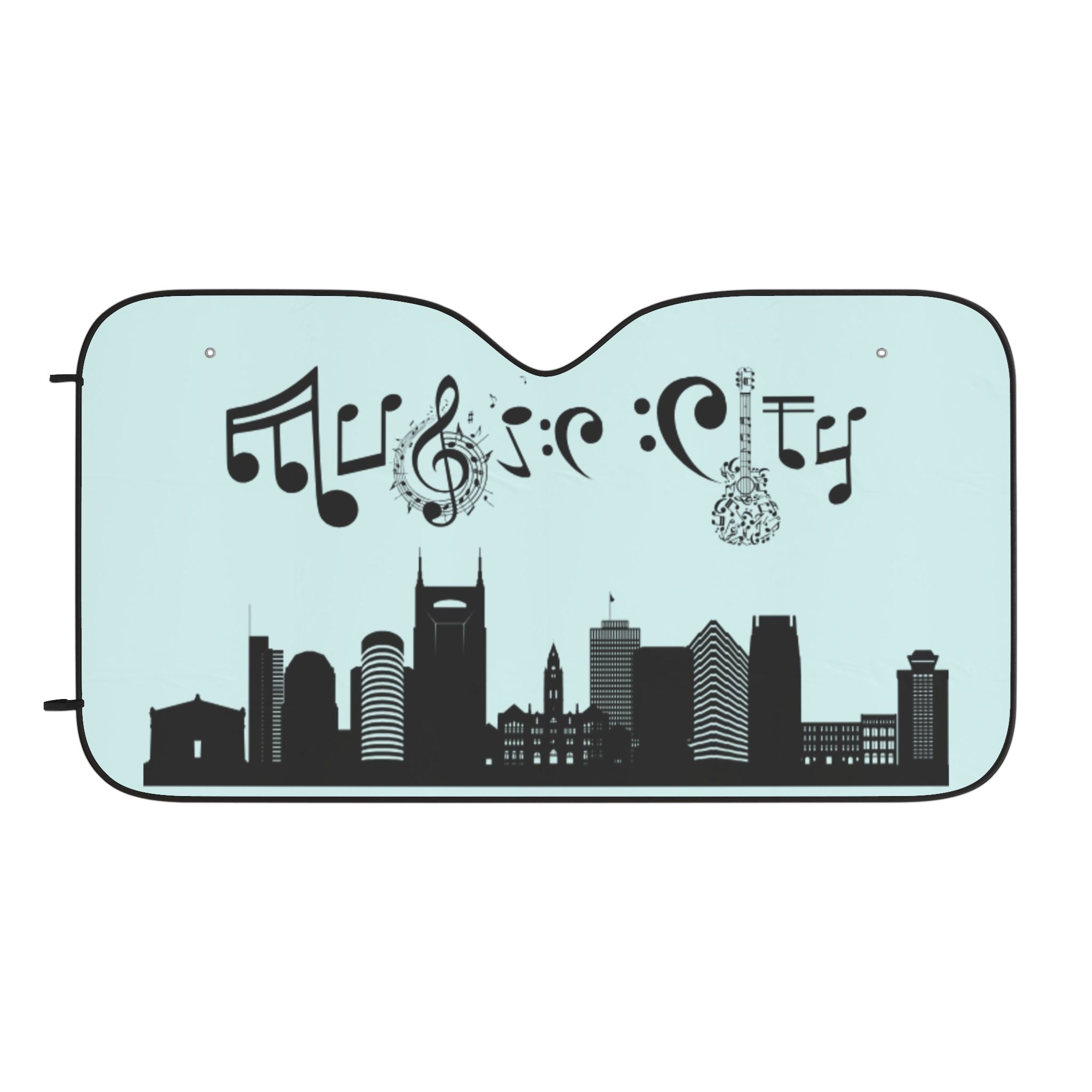 "Music City© Skyline" Foldable Car Sun Shade