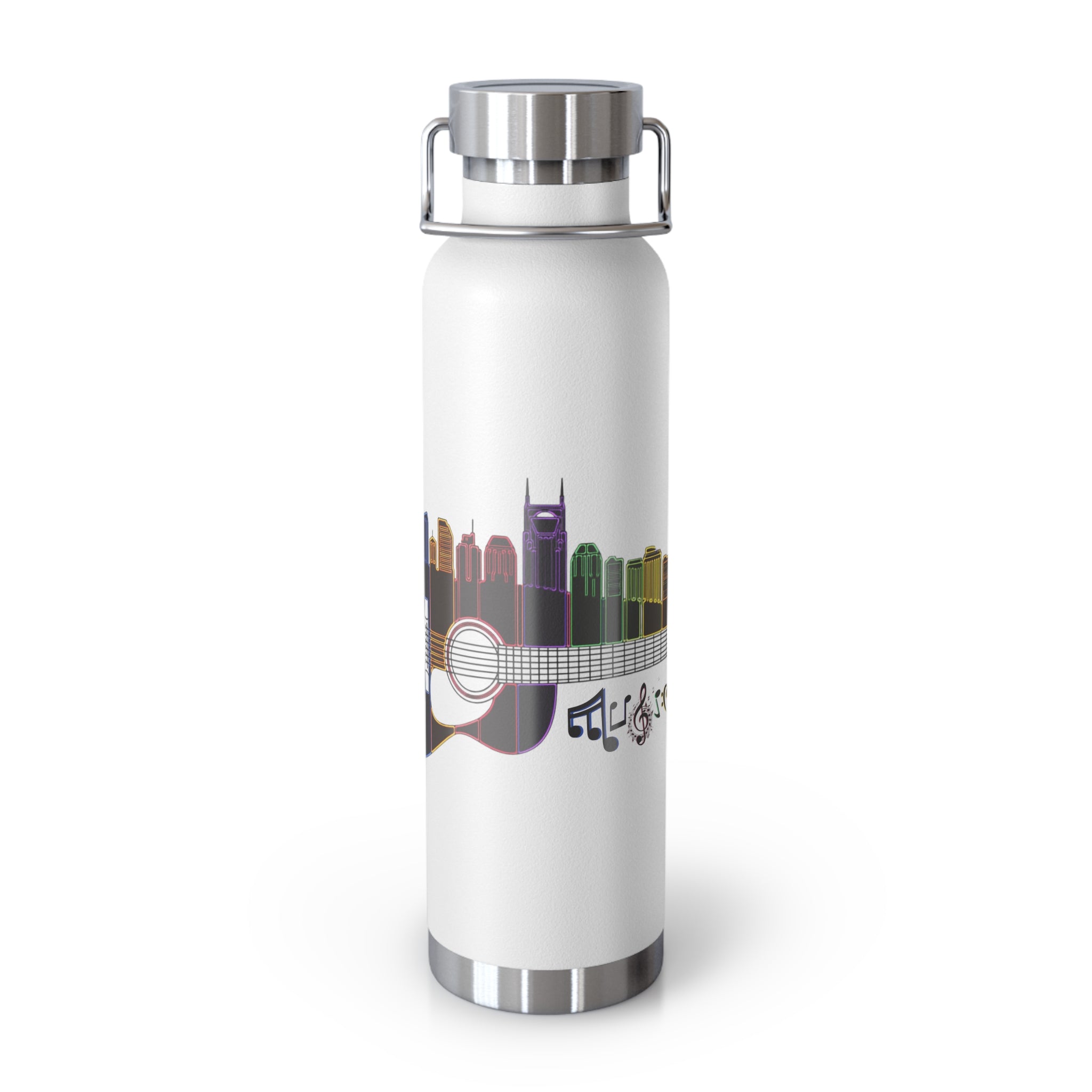 Artistic Music City Skyline Guitar Vacuum-Insulated Bottle