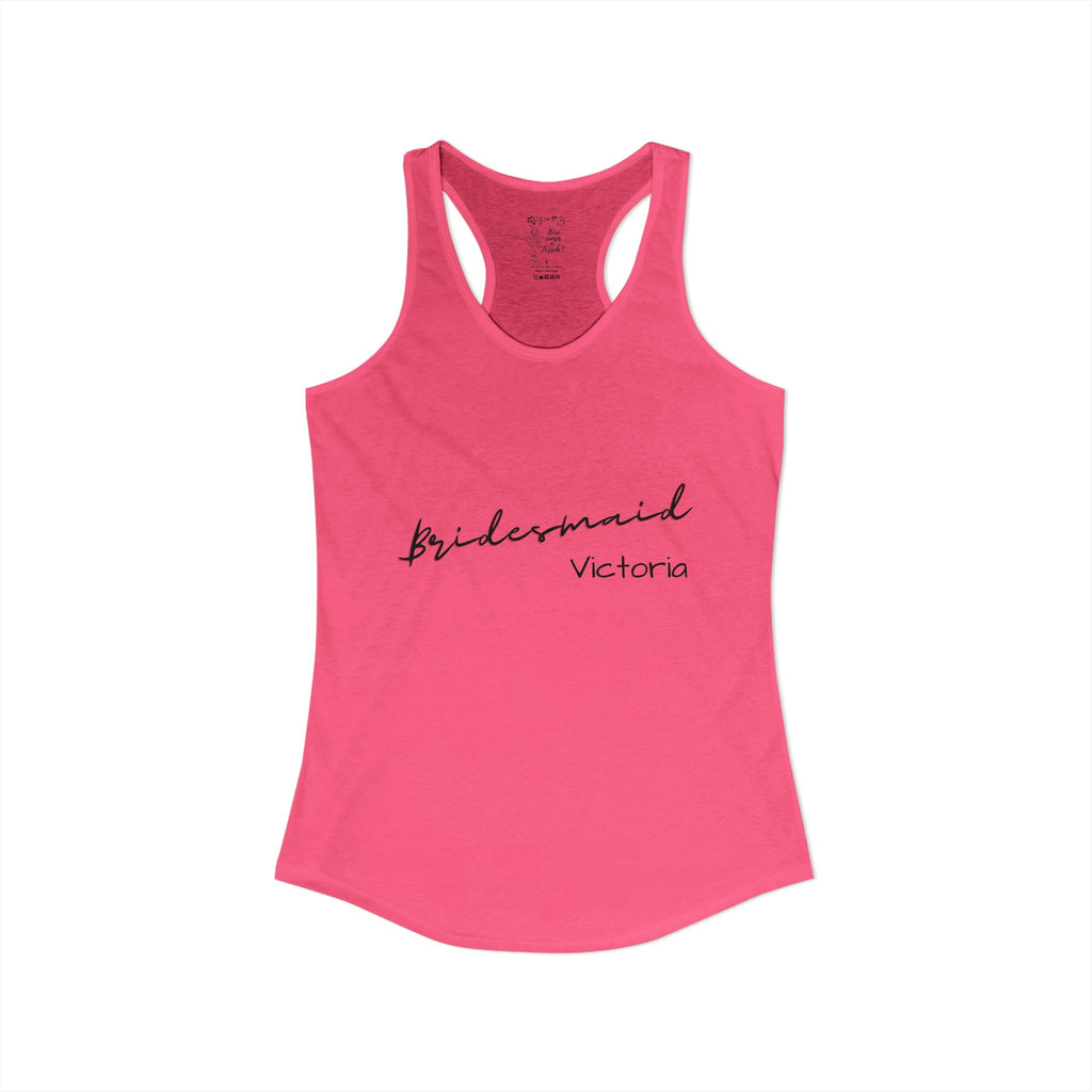 "Music City Bride Tribe" Script Racerback Tank Top "Bridesmaid" - Bachelorette Weekend Attire