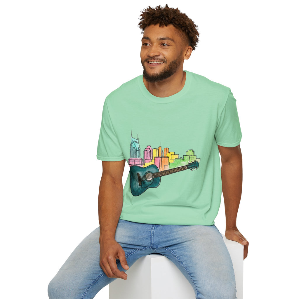 Watercolor MusicCityscape UnisexTee
