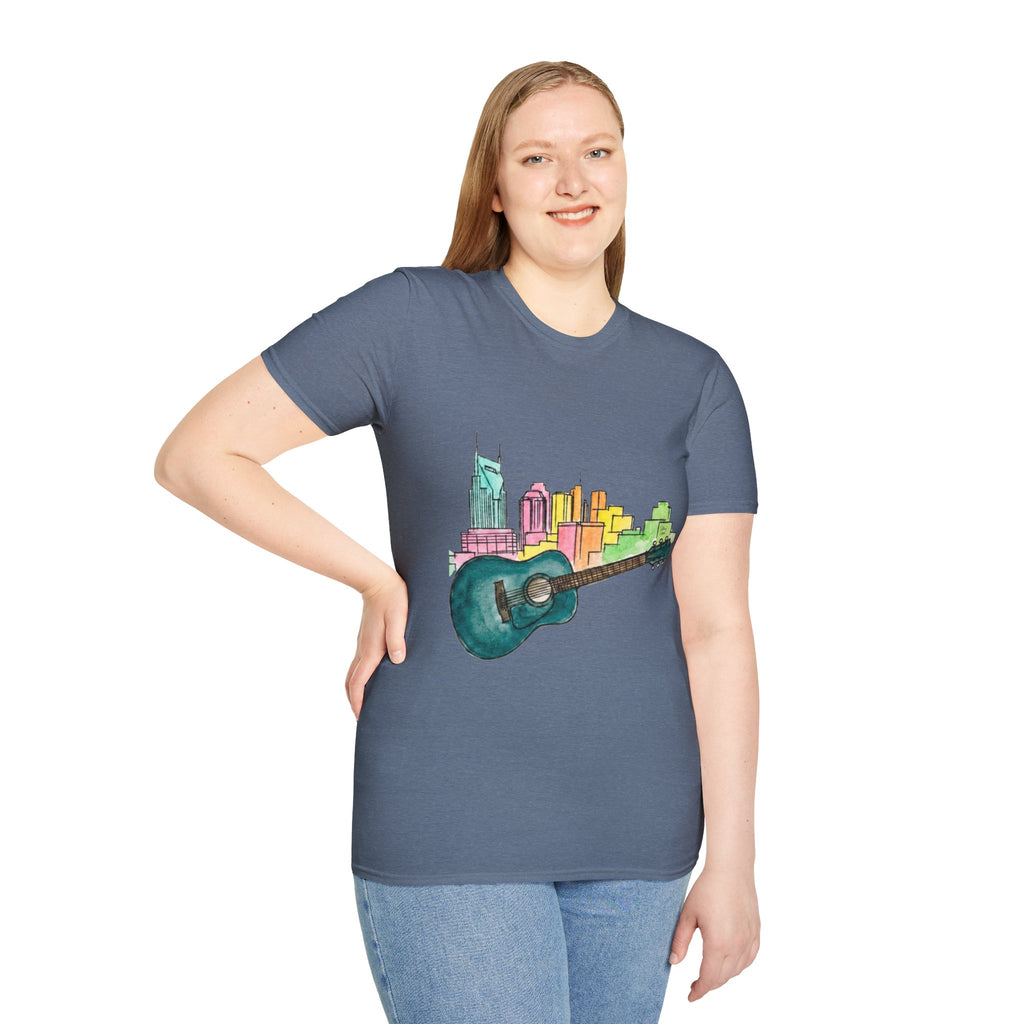 Watercolor MusicCityscape UnisexTee