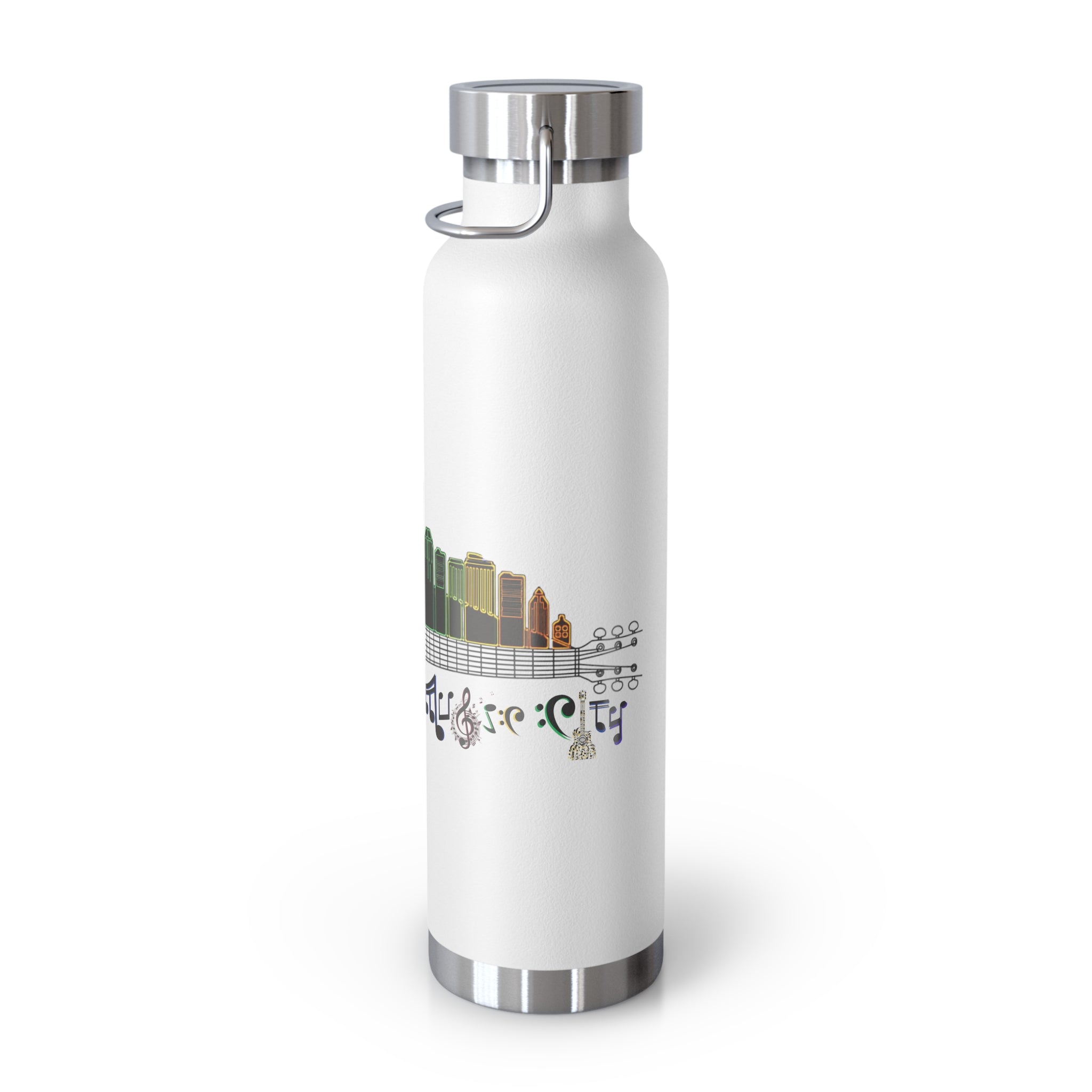 Artistic Music City Skyline Guitar Vacuum-Insulated Bottle