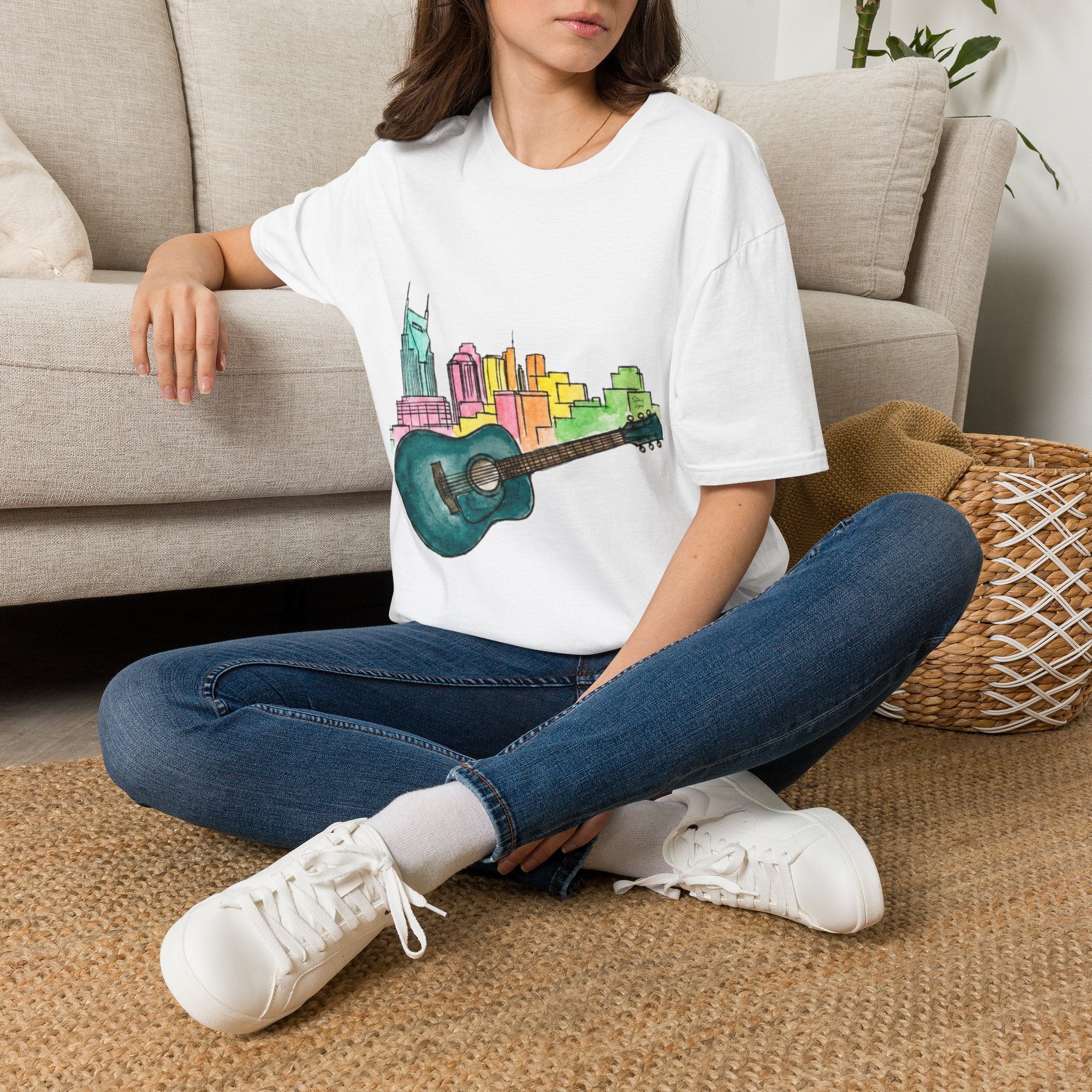 Watercolor MusicCityscape UnisexTee