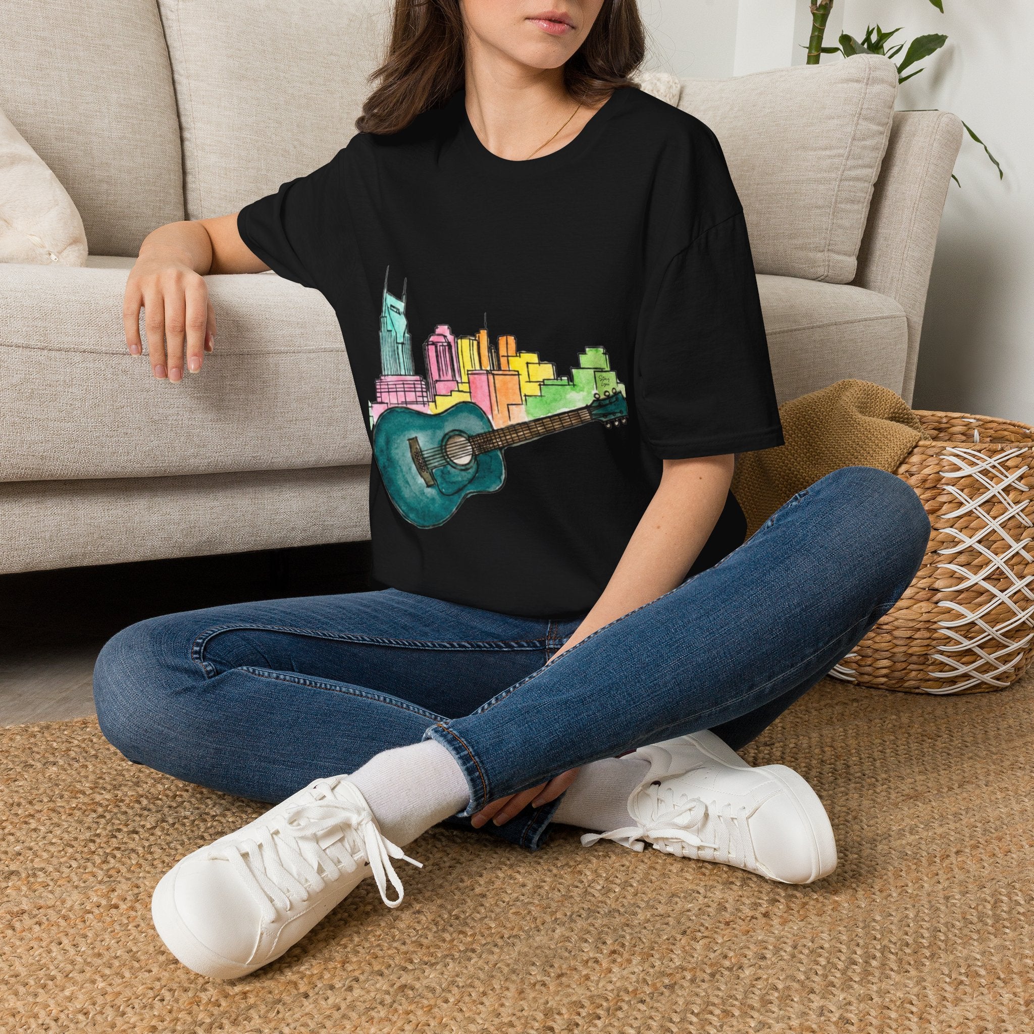 Watercolor MusicCityscape UnisexTee