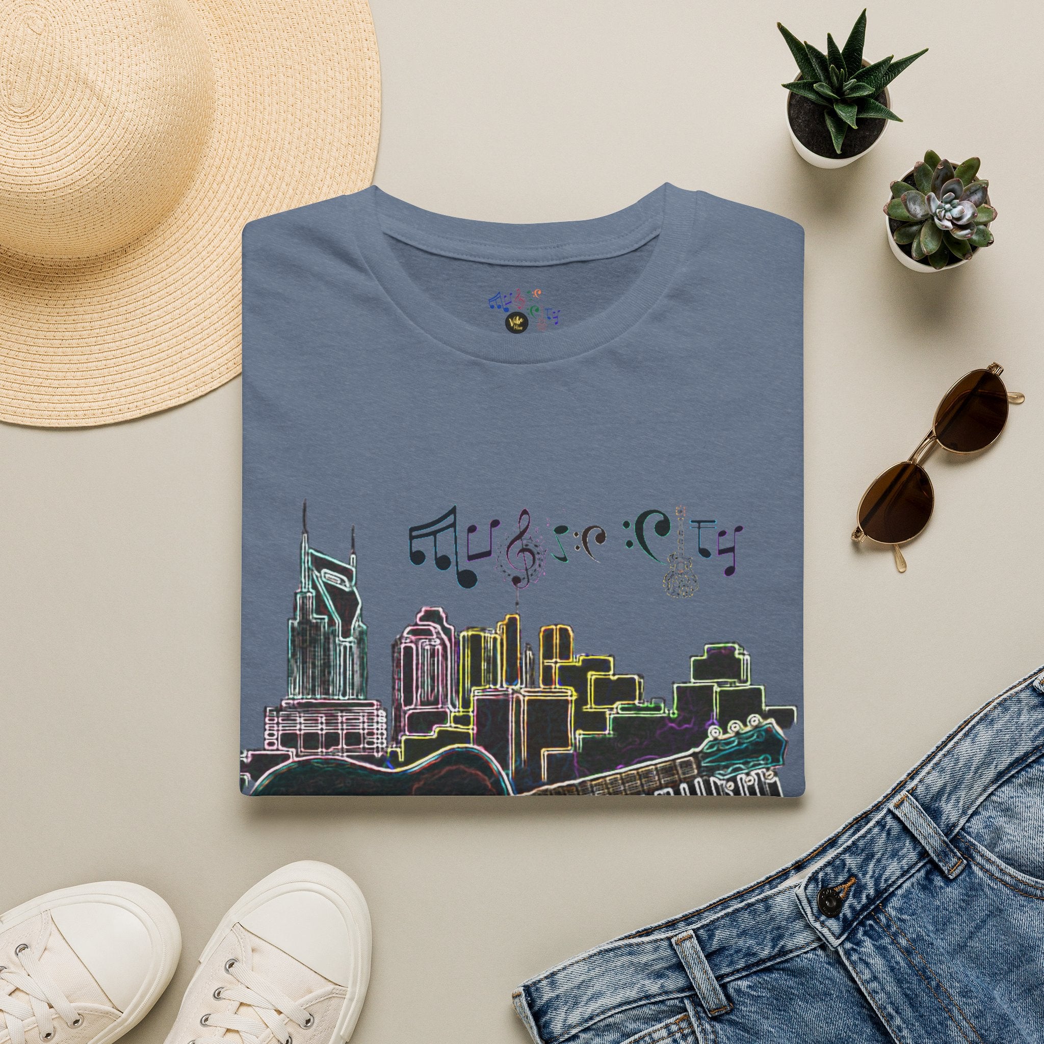 "Music City© Vibe" Unisex Double-Sided Tee