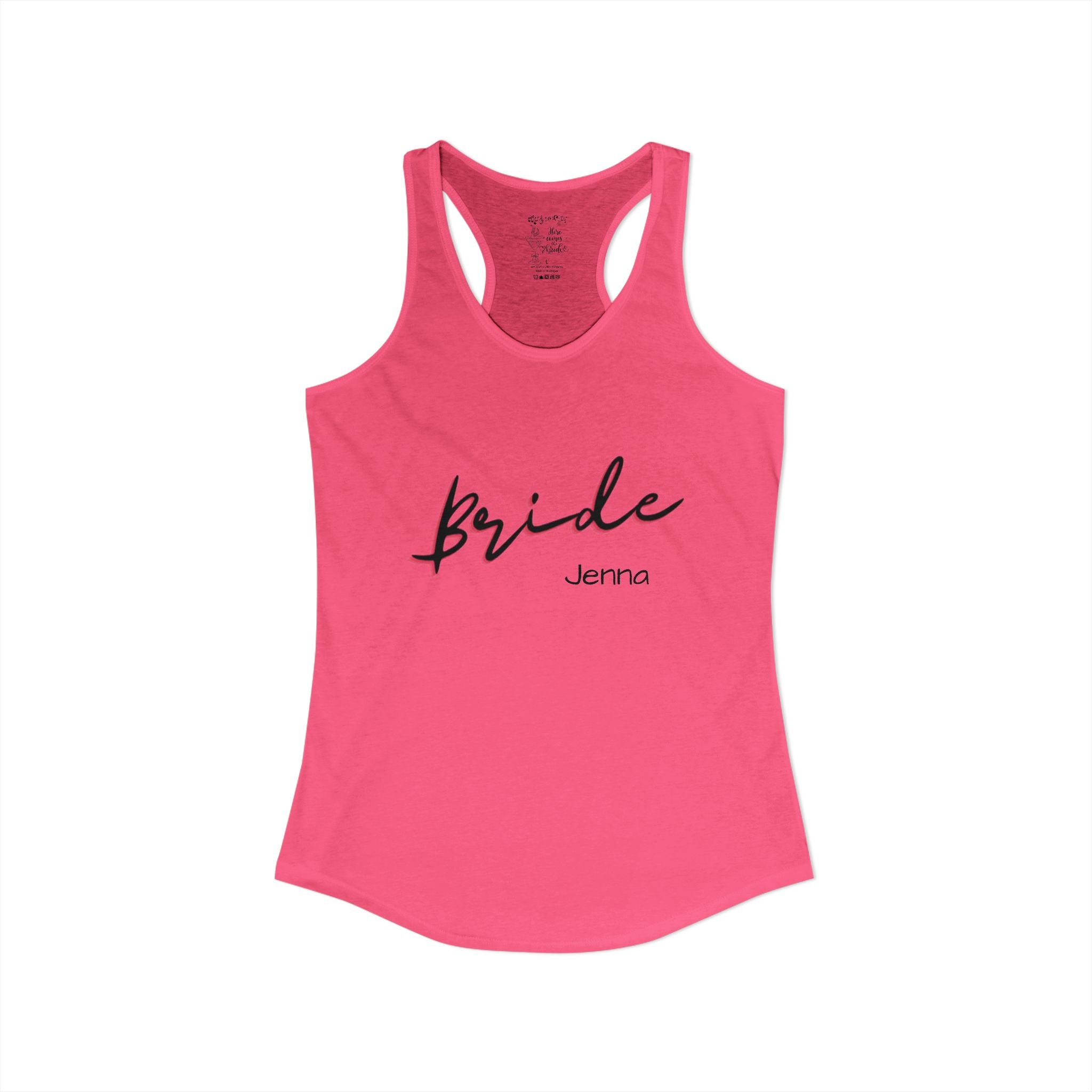 "Music City Bride Tribe" Script Racerback Tank Top - "Bride"