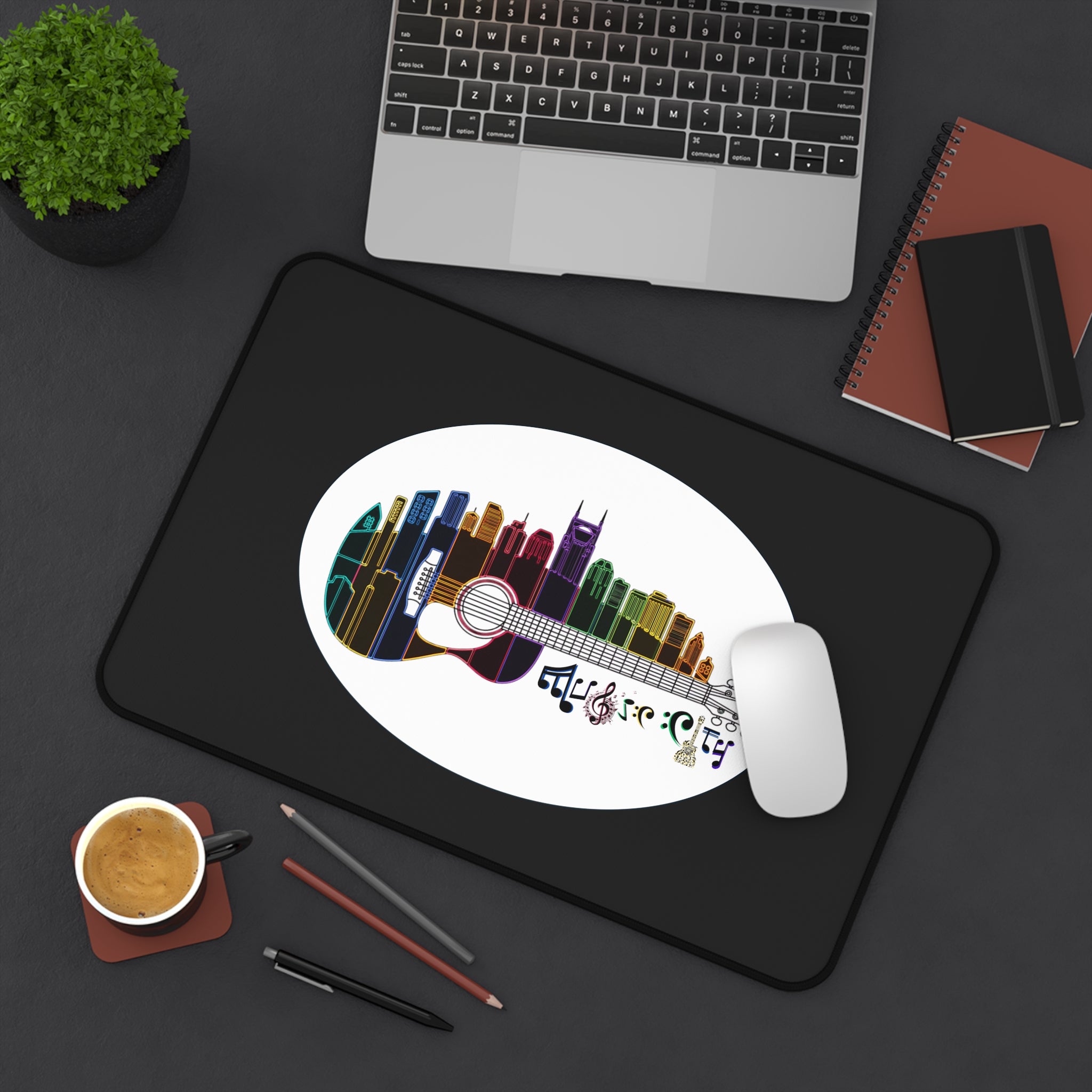 "Music City© " Guitar Skyline Desk Mat