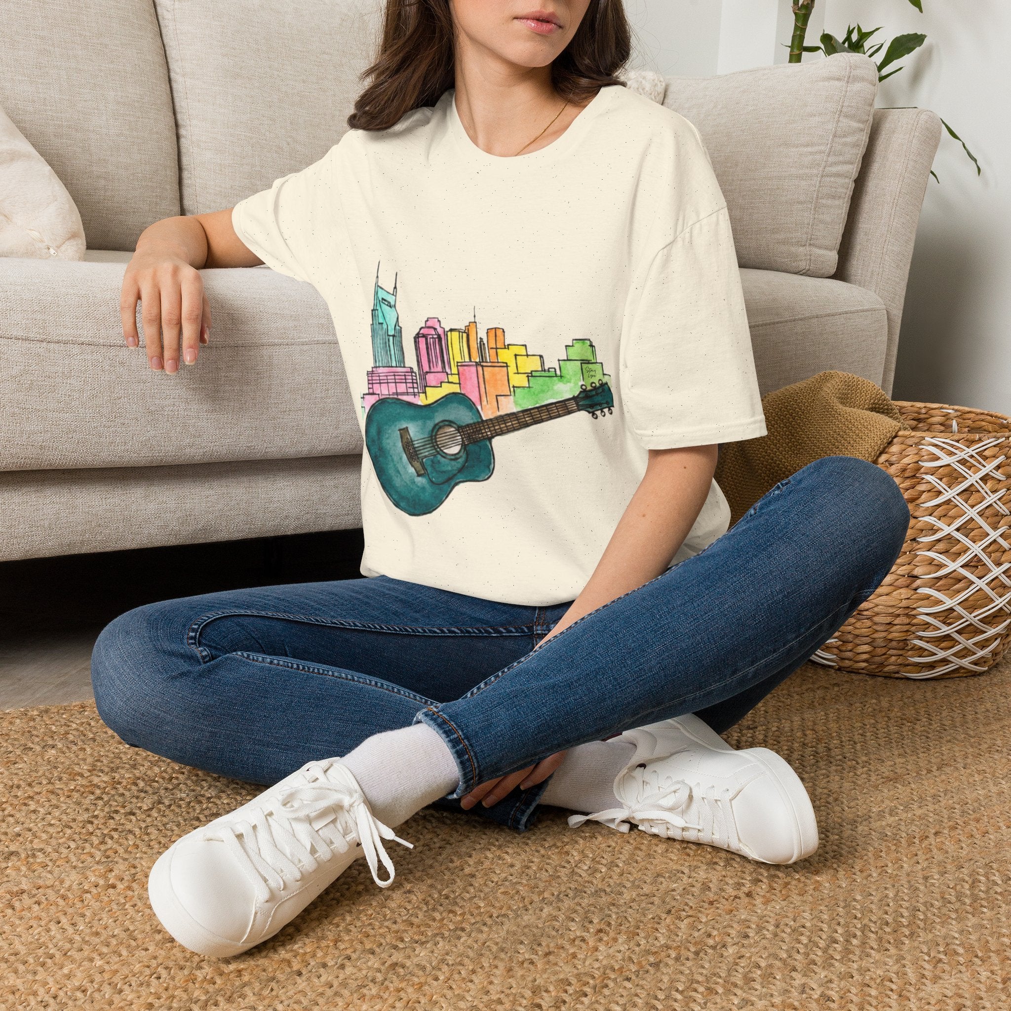 Watercolor MusicCityscape UnisexTee