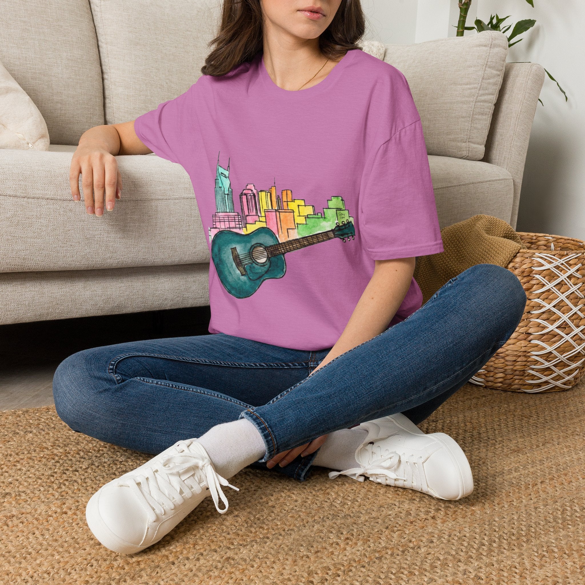 Watercolor MusicCityscape UnisexTee