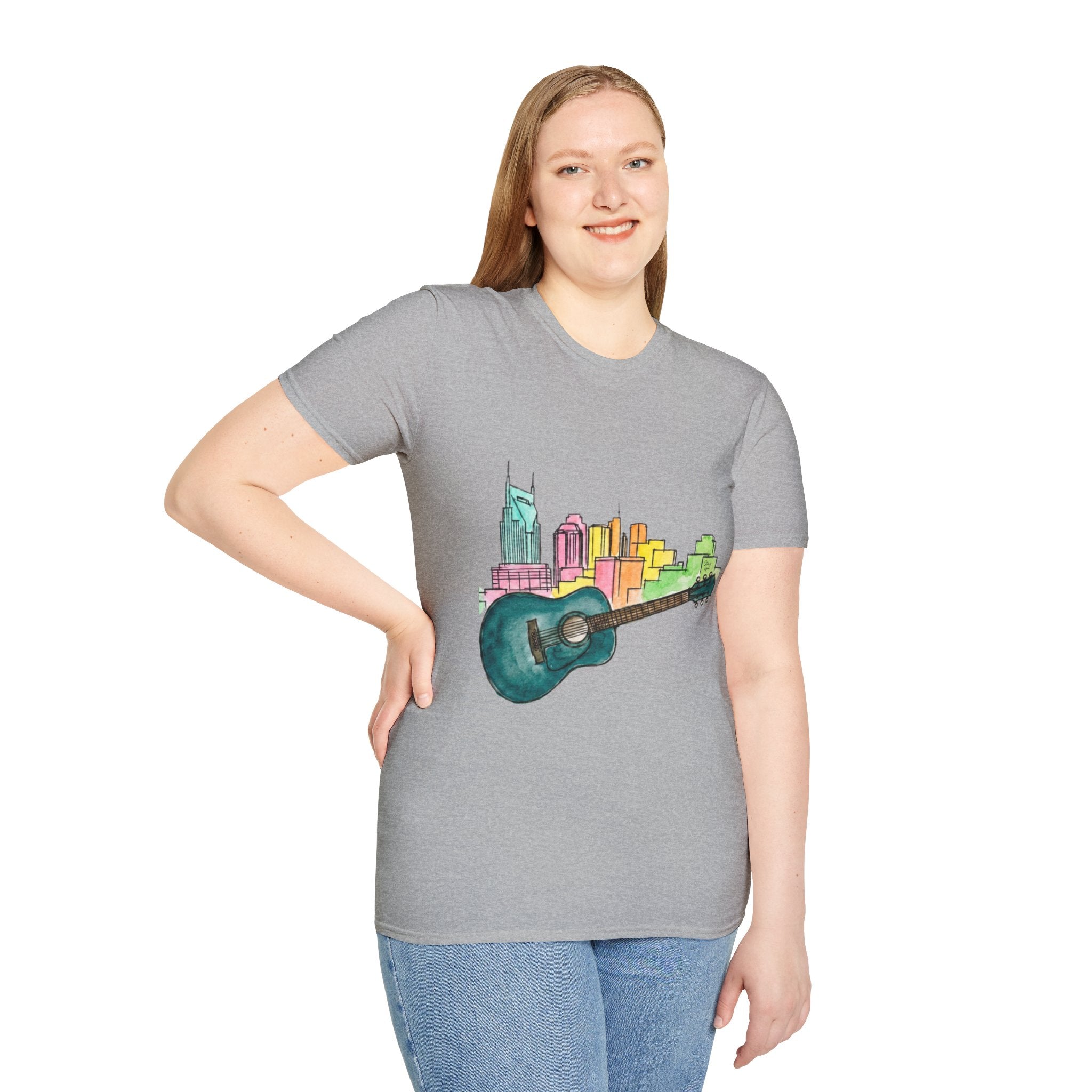 Watercolor MusicCityscape UnisexTee