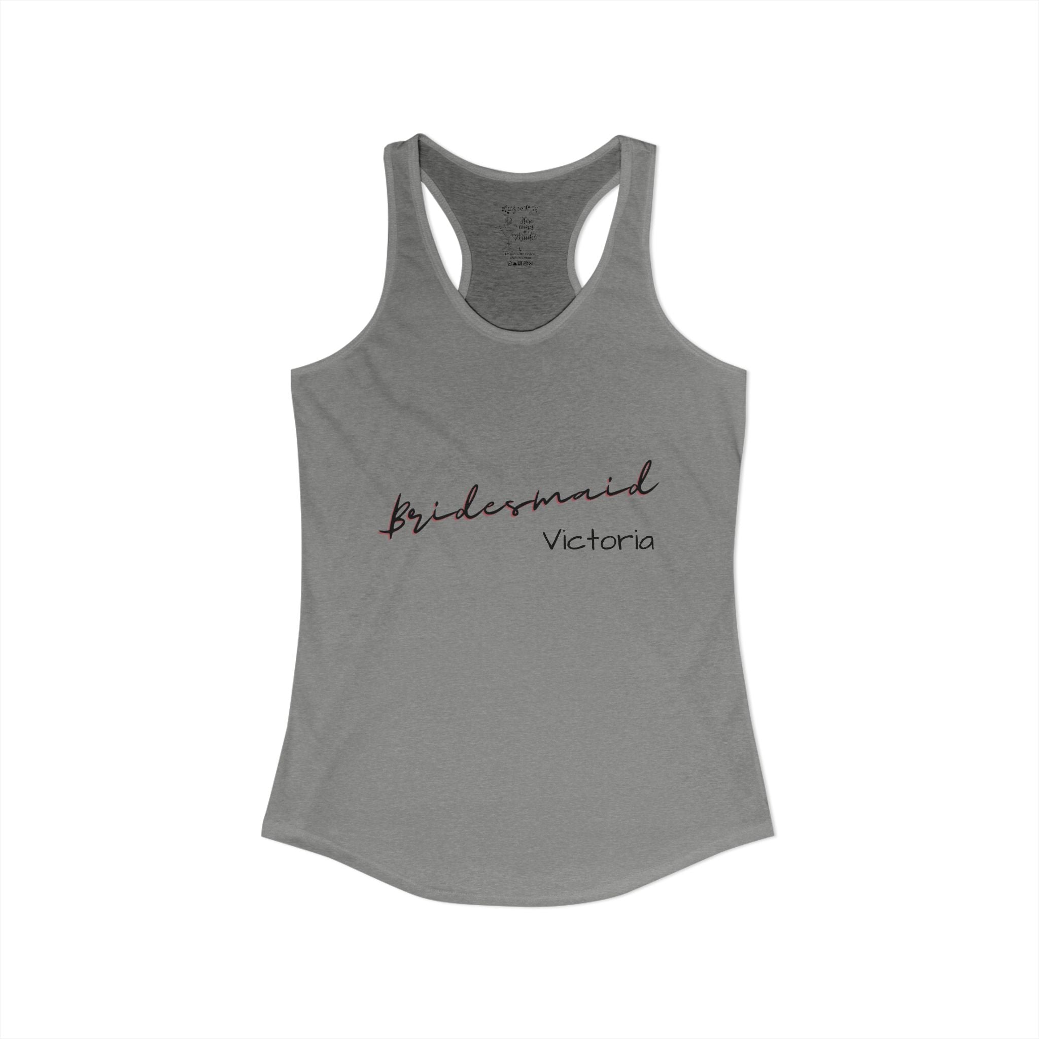 "Music City Bride Tribe" Script Racerback Tank Top "Bridesmaid" - Bachelorette Weekend Attire