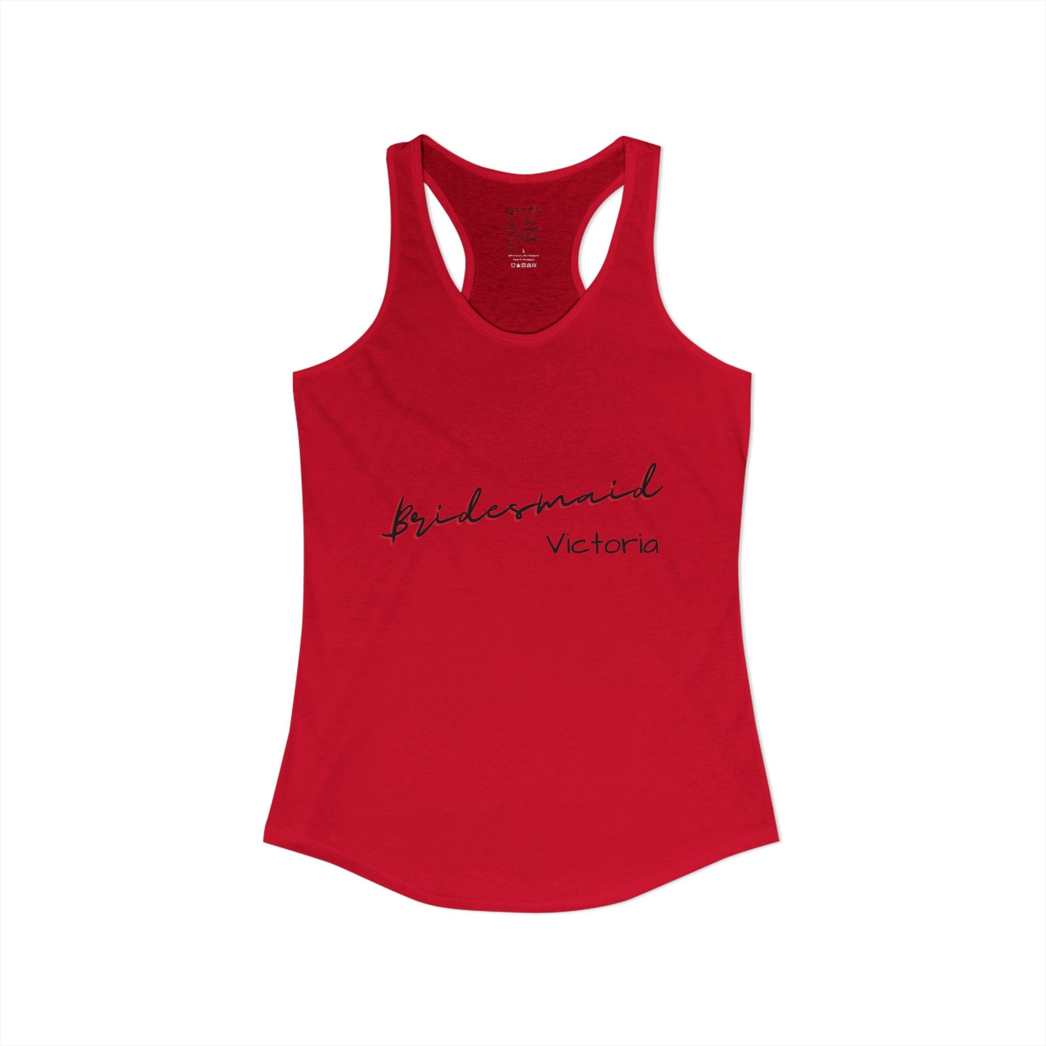 "Music City Bride Tribe" Script Racerback Tank Top "Bridesmaid" - Bachelorette Weekend Attire