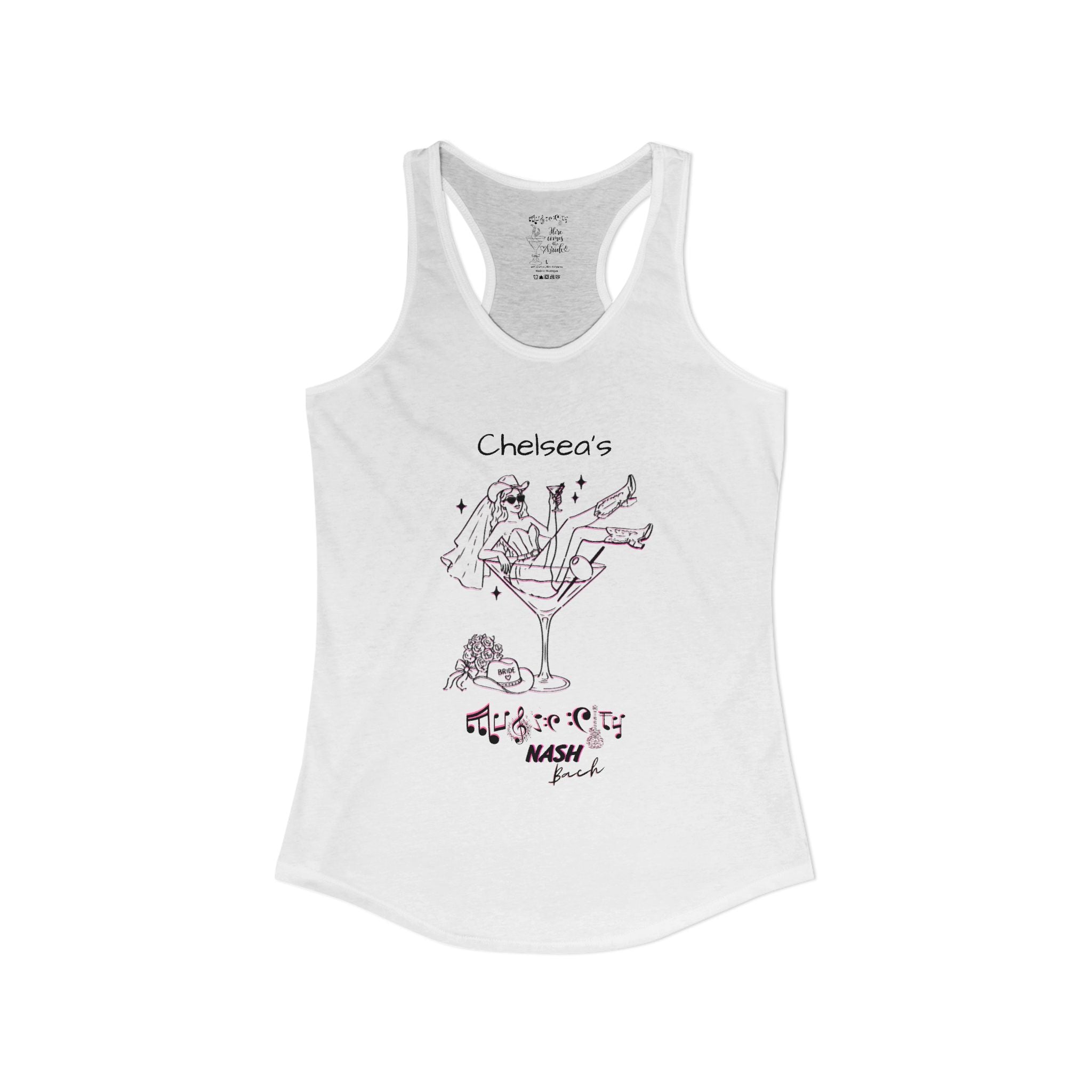 Personalized "Music City Bride Tribe Nash Bach" Racerback Tank - Bachelorette Weekend Wear