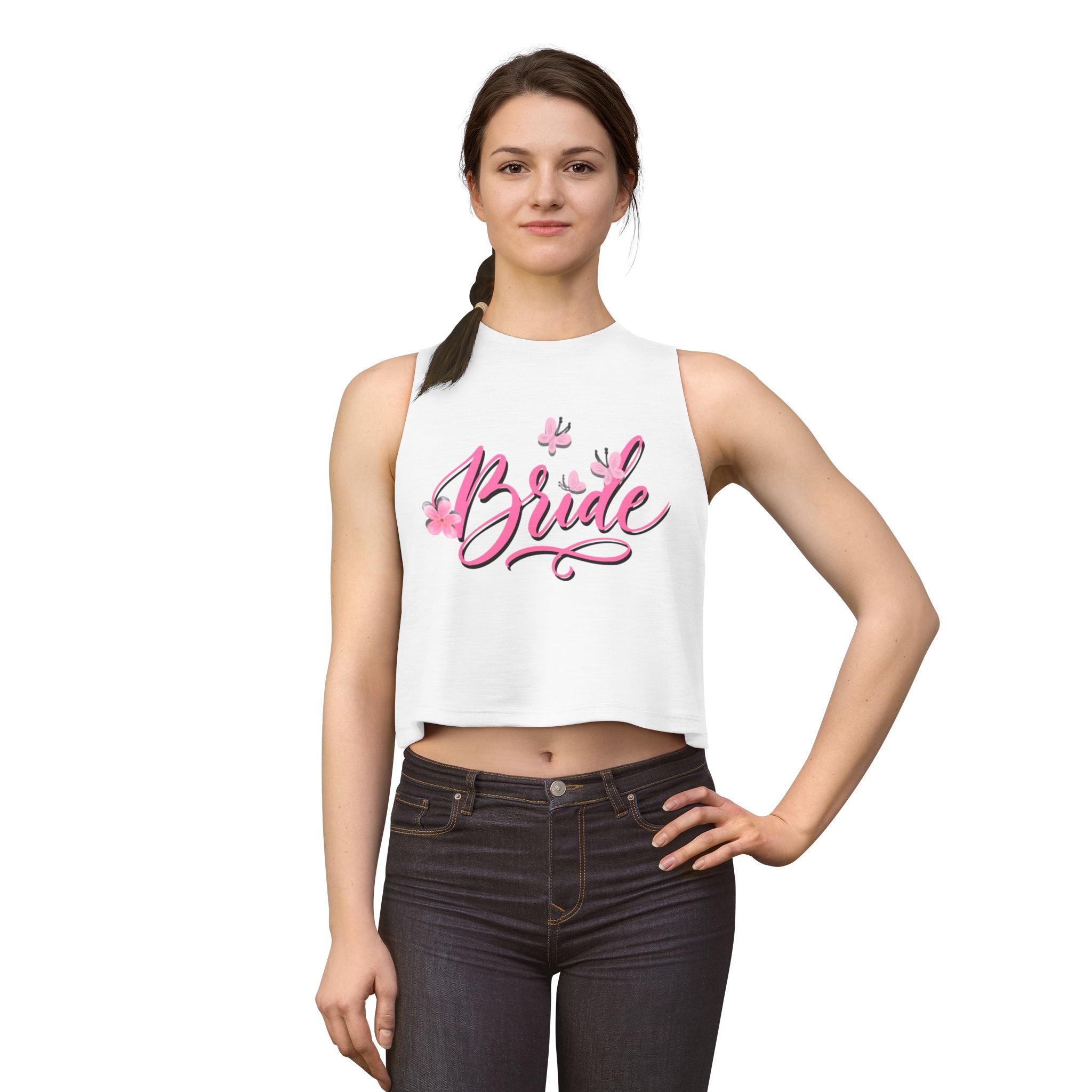"Bride" Crop Top — Bachelorette & Bridal Shower Tank