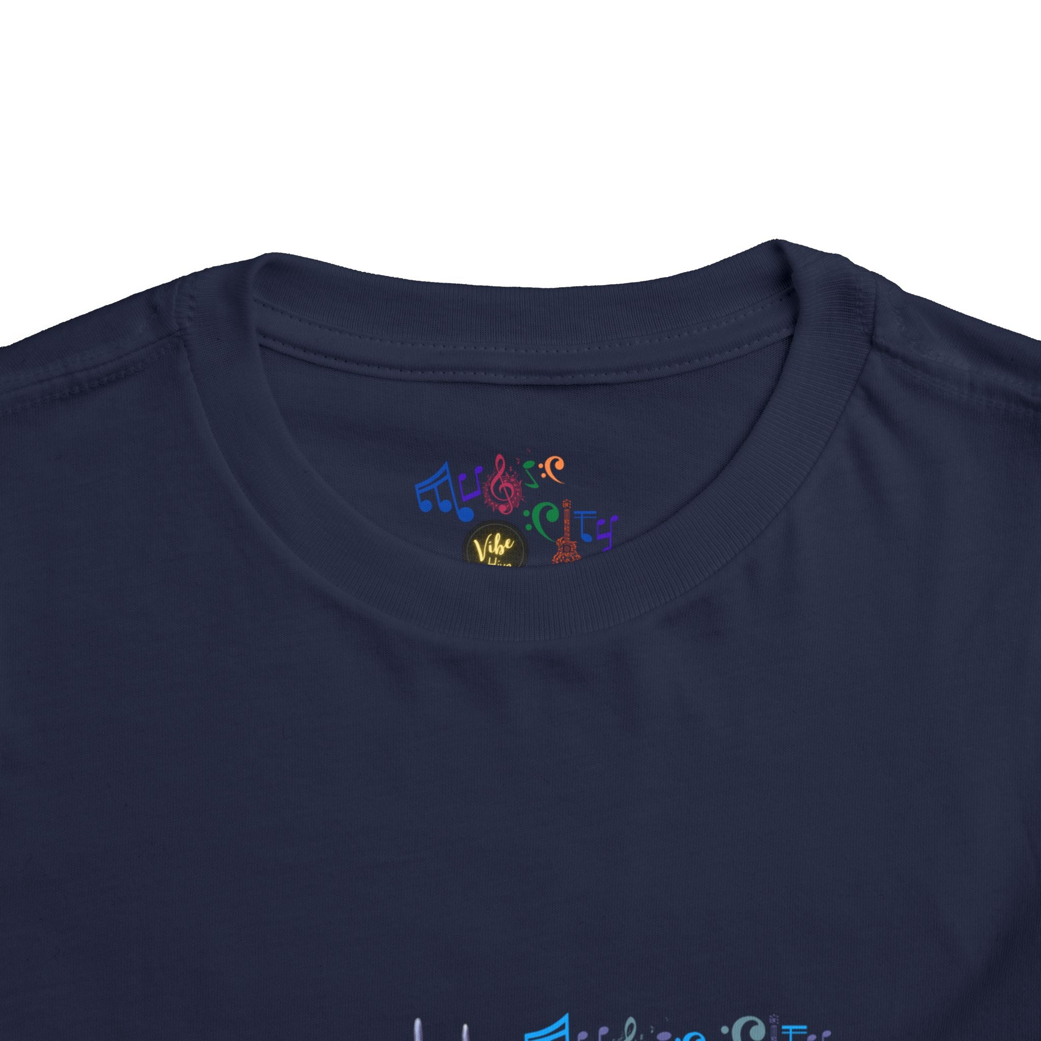 Boy's Toddler Tee with Blue MusicCityscape