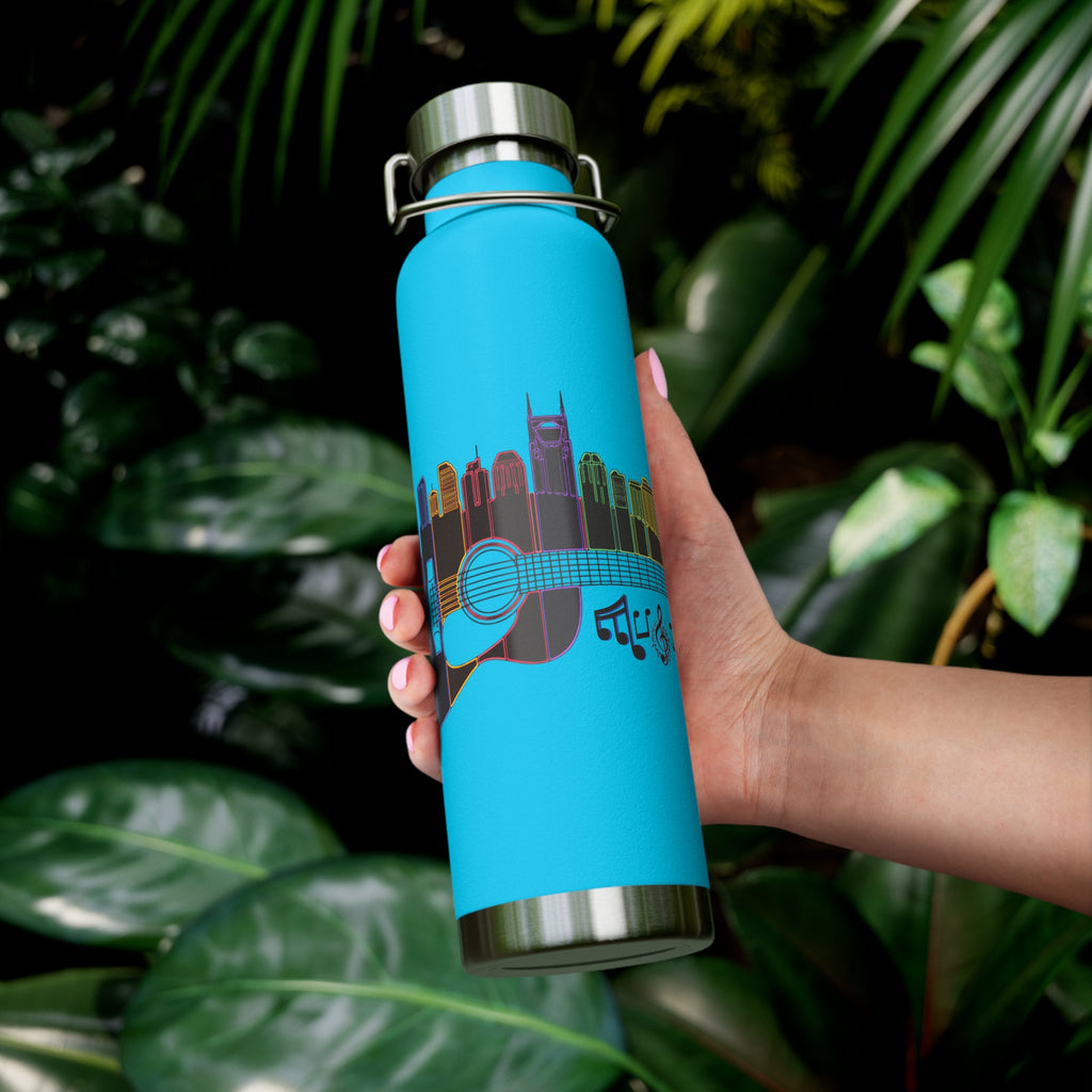 Artistic Music City Skyline Guitar Vacuum-Insulated Bottle