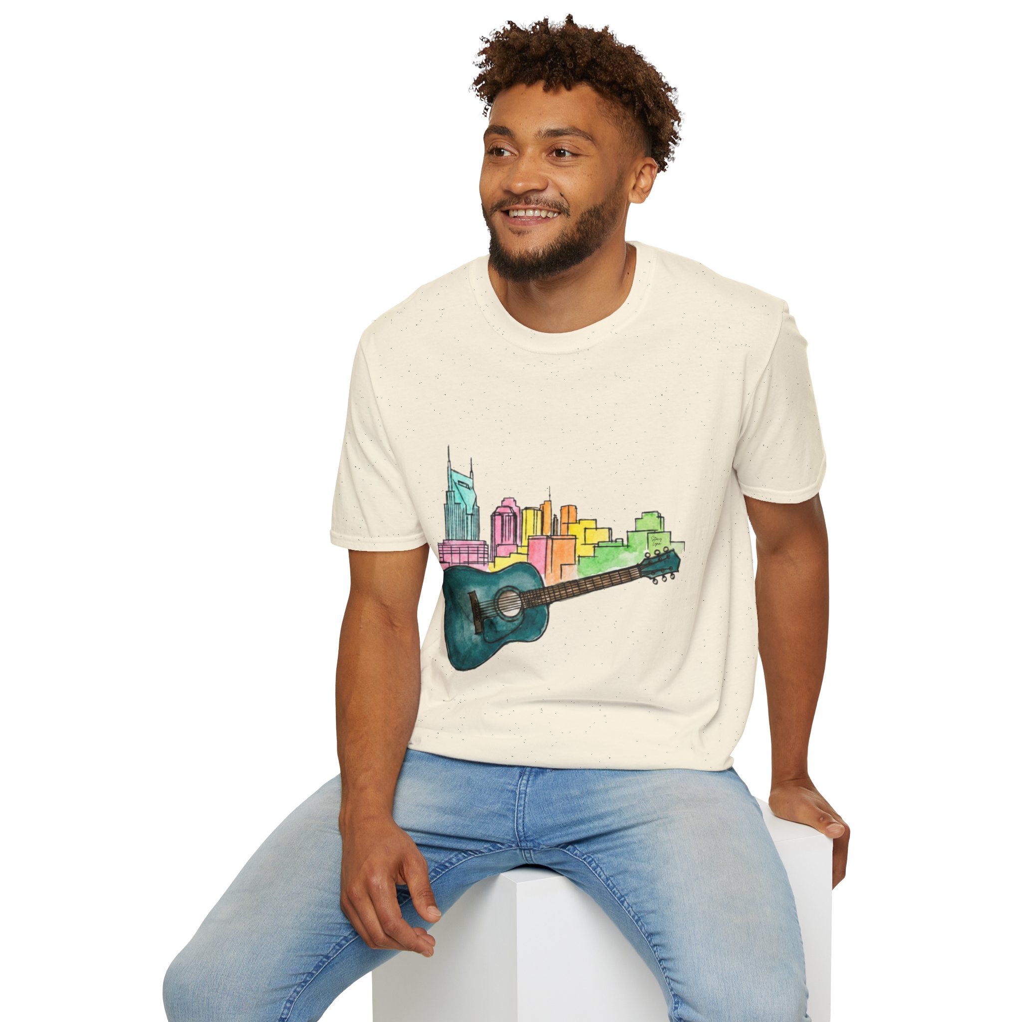Watercolor MusicCityscape UnisexTee