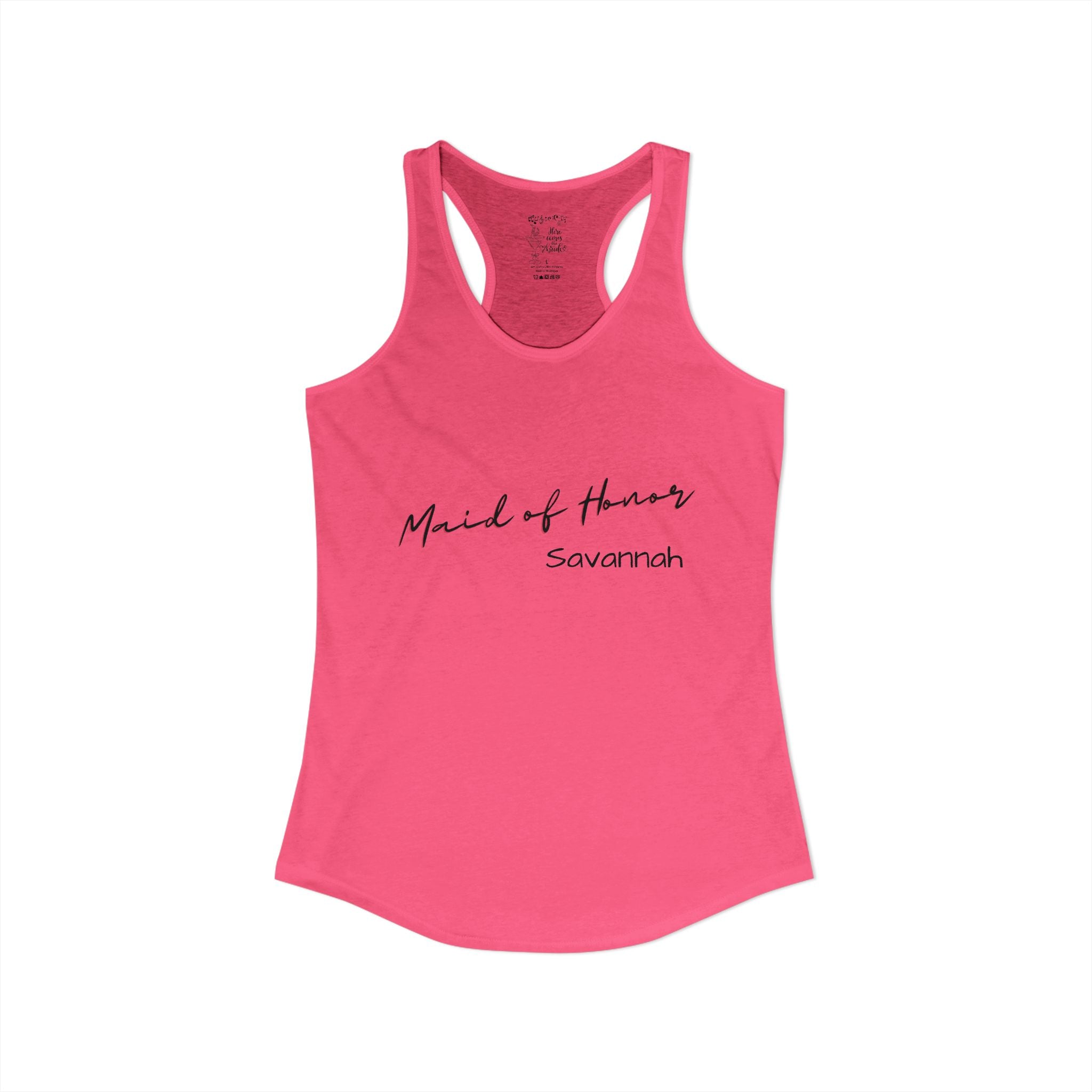 "Music City Bride Tribe" Script Racerback Tank Top "Maid of Honor" Bachelorette Weekend Attire