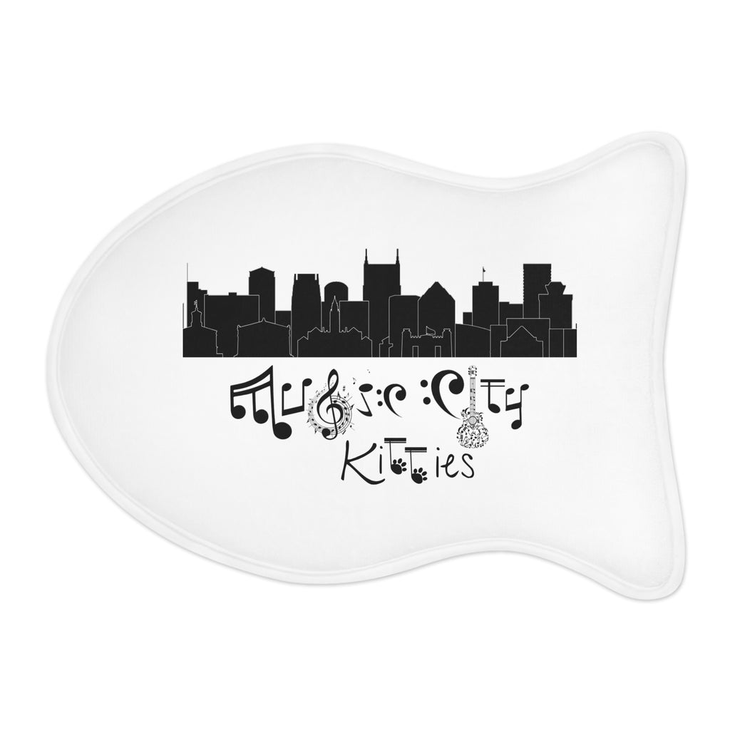 "Music City© Kitties" Fish-Shape Memory Foam Pet Mat