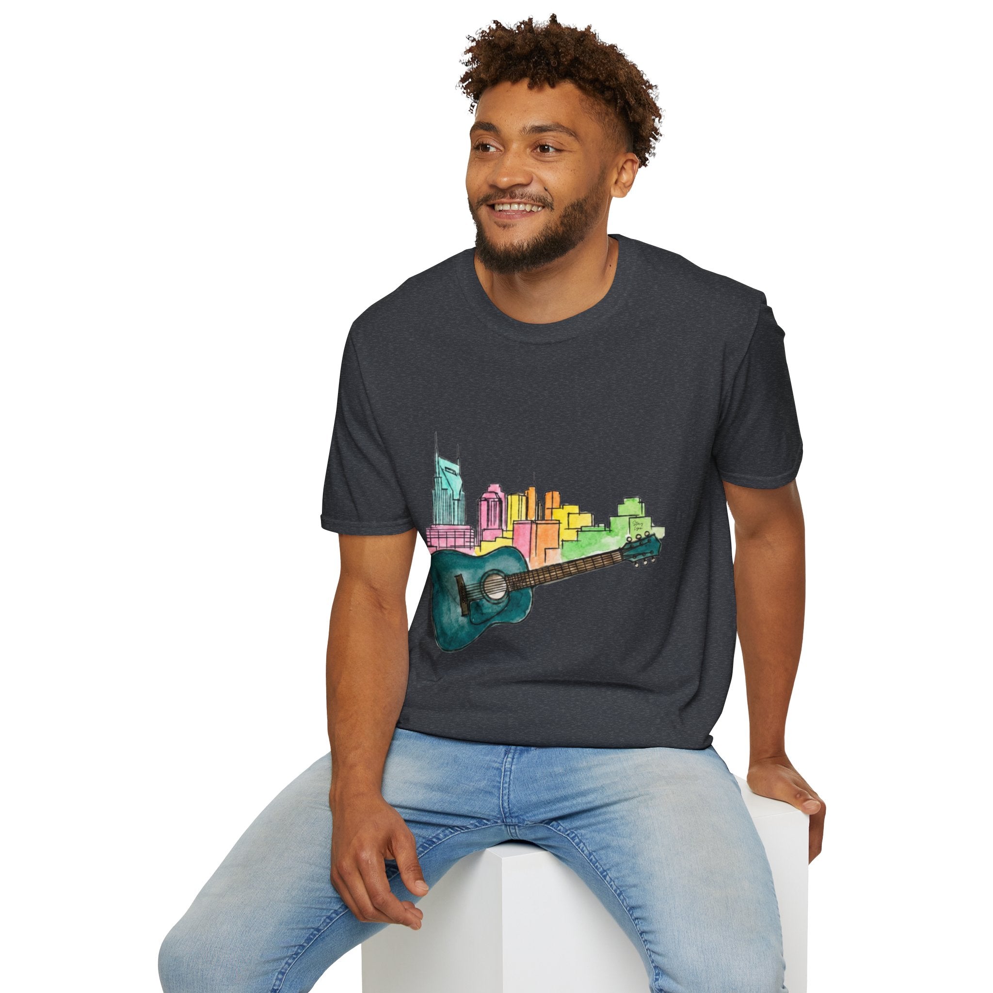 Watercolor MusicCityscape UnisexTee