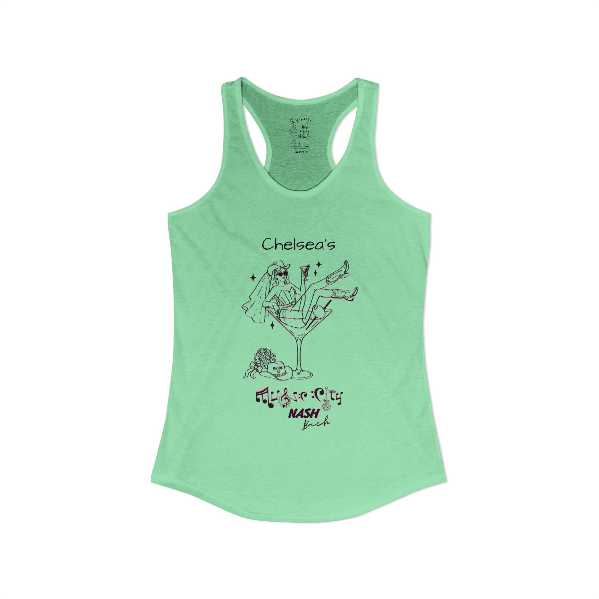 Personalized "Music City Bride Tribe Nash Bach" Racerback Tank - Bachelorette Weekend Wear