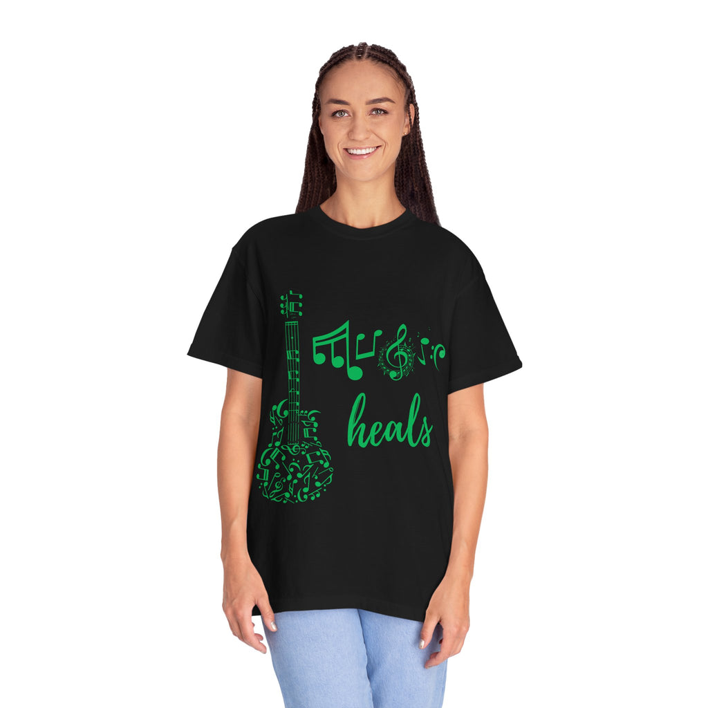 "Music Heals" Graphic Tee - Green