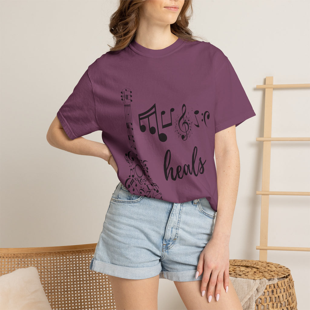 "Music Heals" Graphic Tee - Black