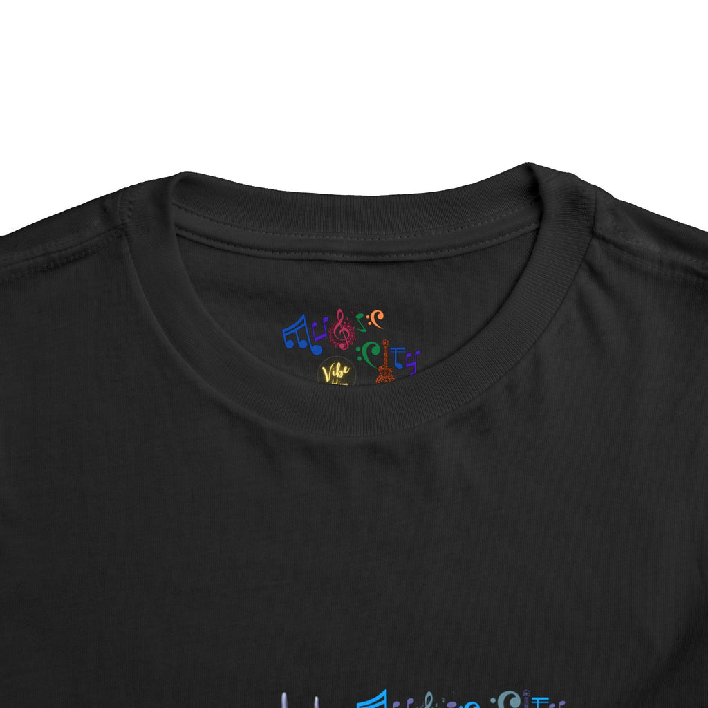 Boy's Toddler Tee with Blue MusicCityscape