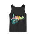 "Acoustic Music Cityscape" Watercolor Tank Top