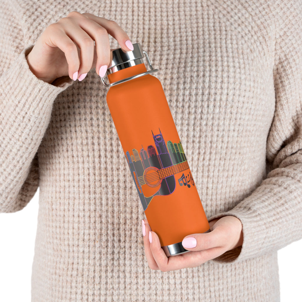 Artistic Music City Skyline Guitar Vacuum-Insulated Bottle