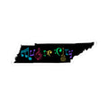 "Music City©" Colored Text Tennessee Silhouette Kiss-Cut Sticker