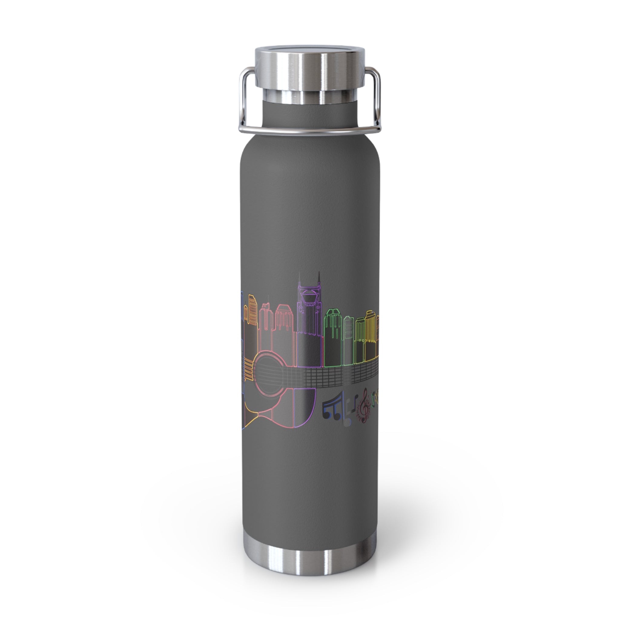Artistic Music City Skyline Guitar Vacuum-Insulated Bottle
