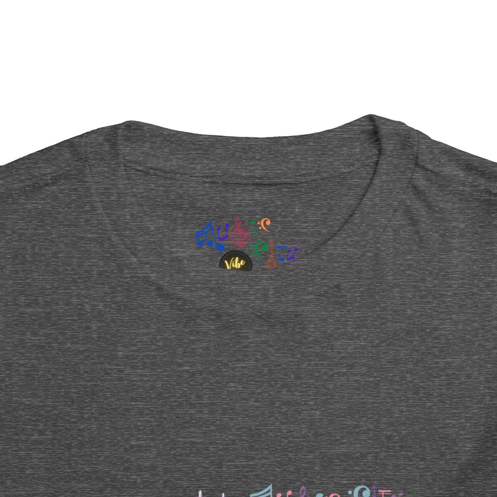 Girl's Toddler Tee with Pastel MusicCityscape