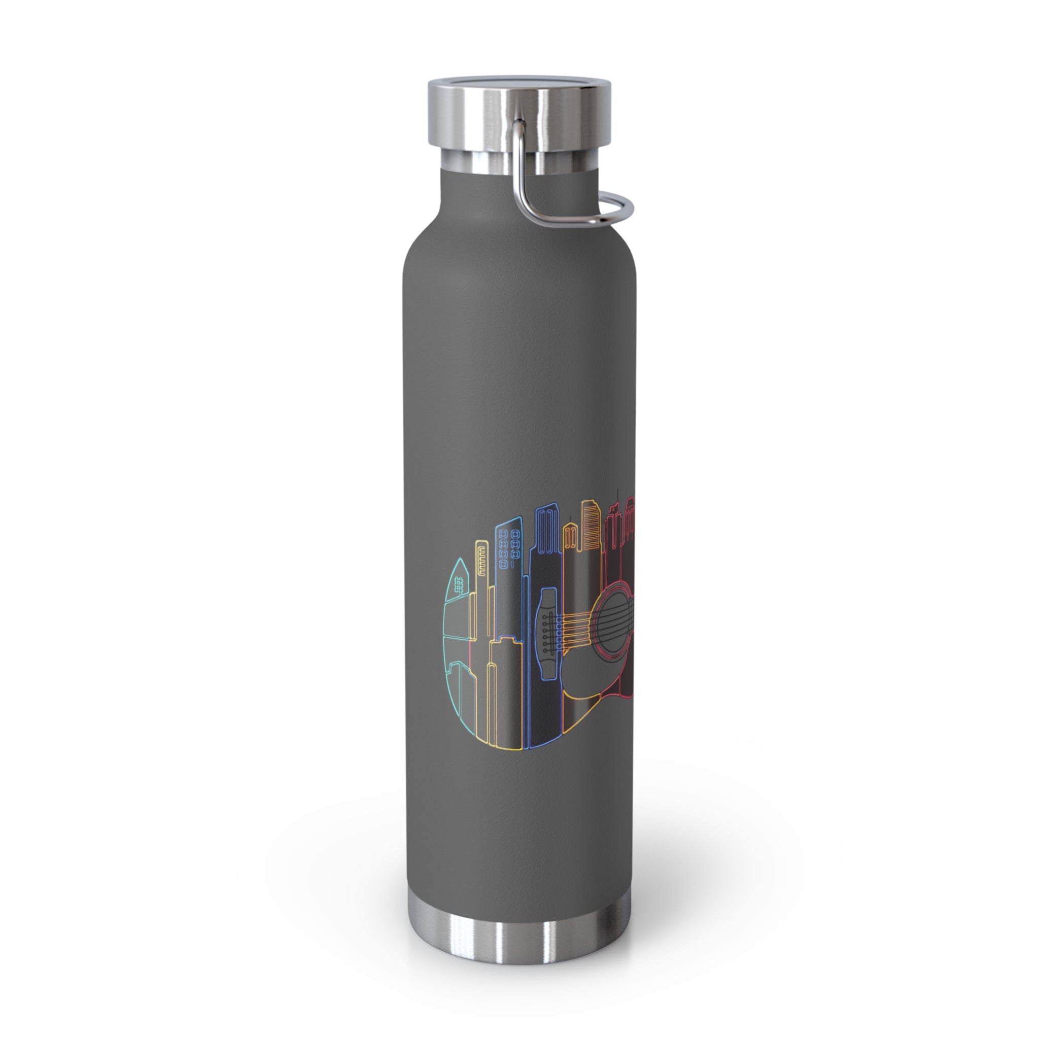 Artistic Music City Skyline Guitar Vacuum-Insulated Bottle