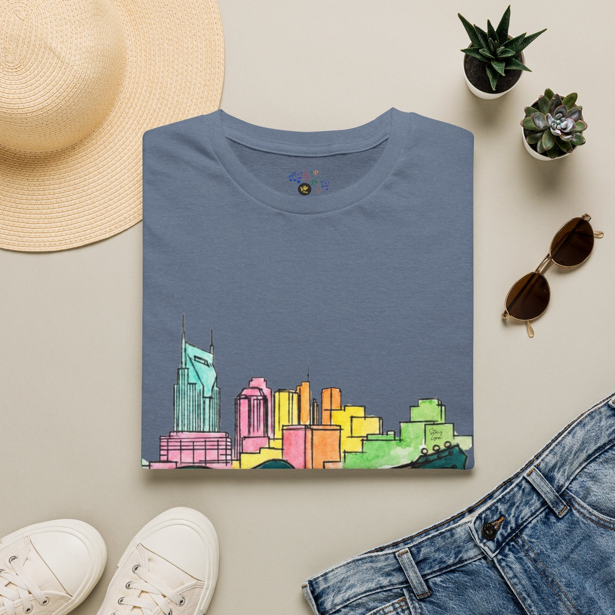 Watercolor MusicCityscape UnisexTee